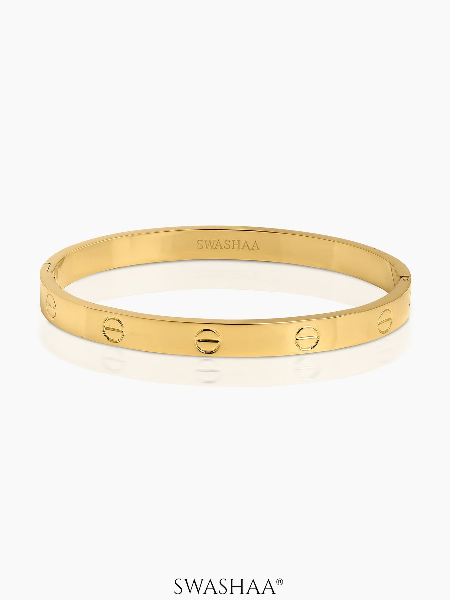 Renix Screw Emblem Women's Bracelet 18K Gold Plated