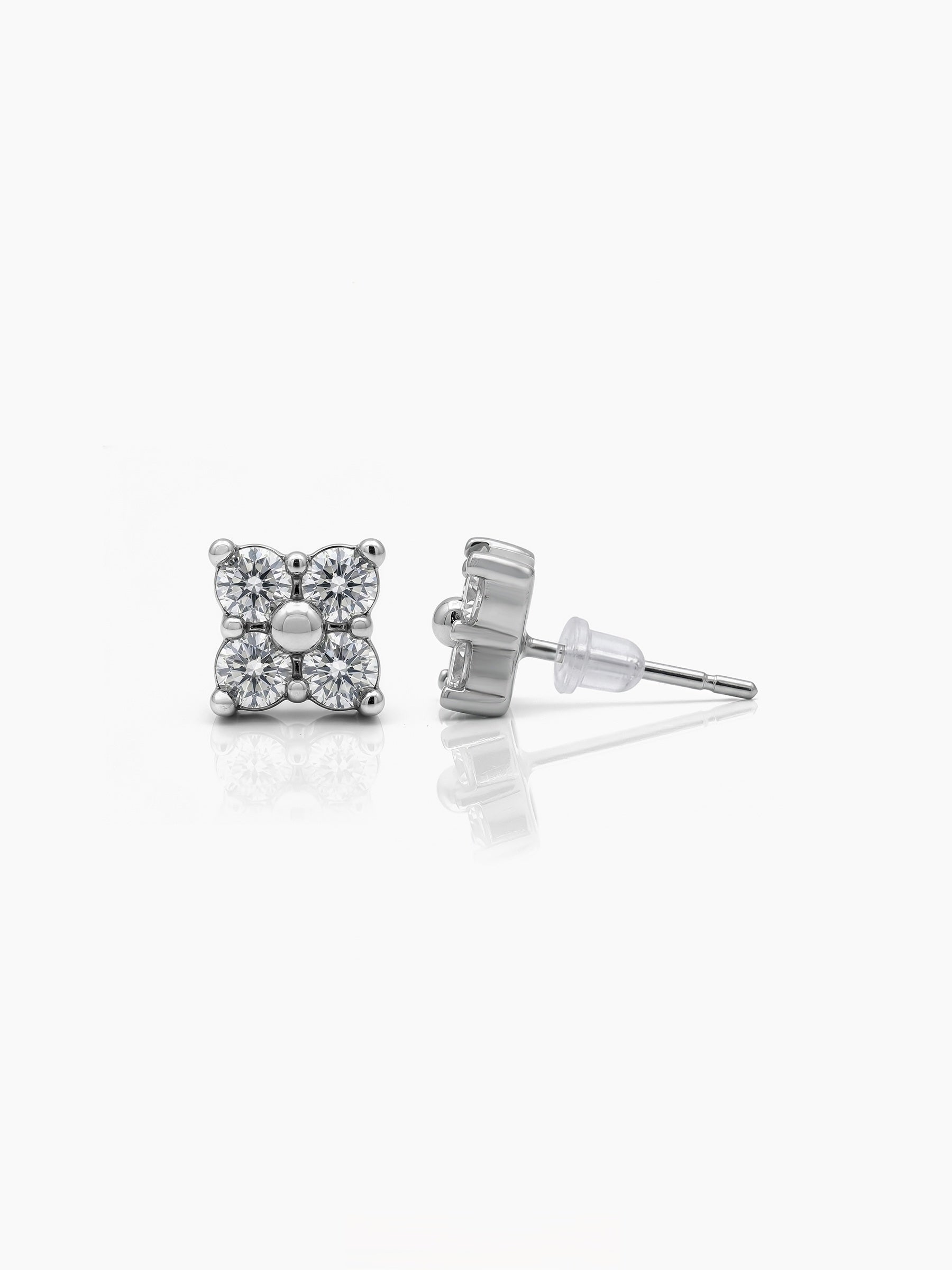 Rina Clover Earrings Silver