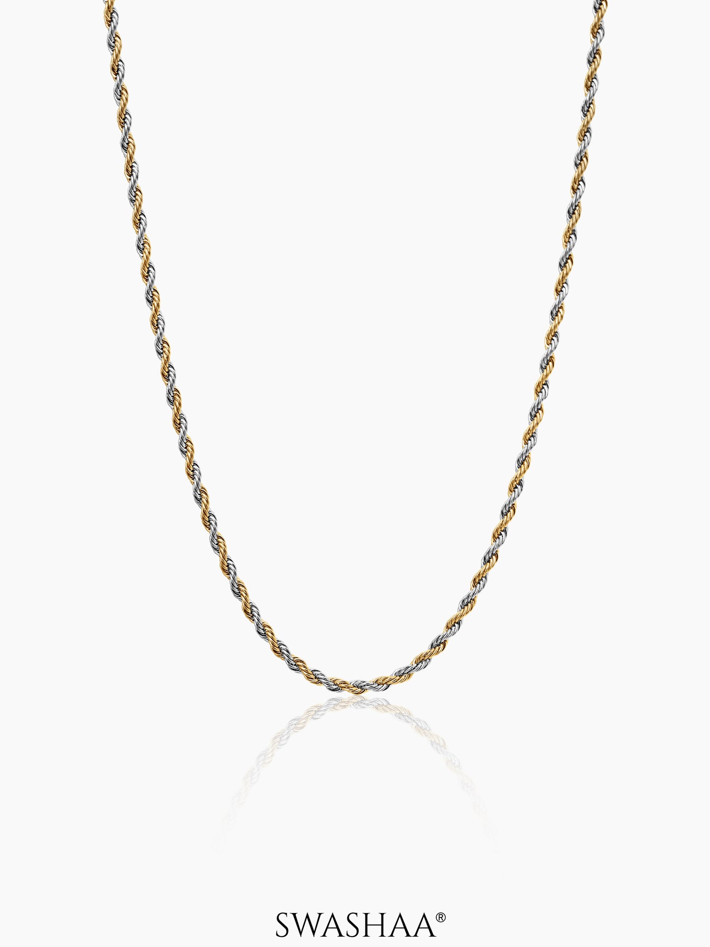 Rope Men's Chain Two Tone 23.5"
