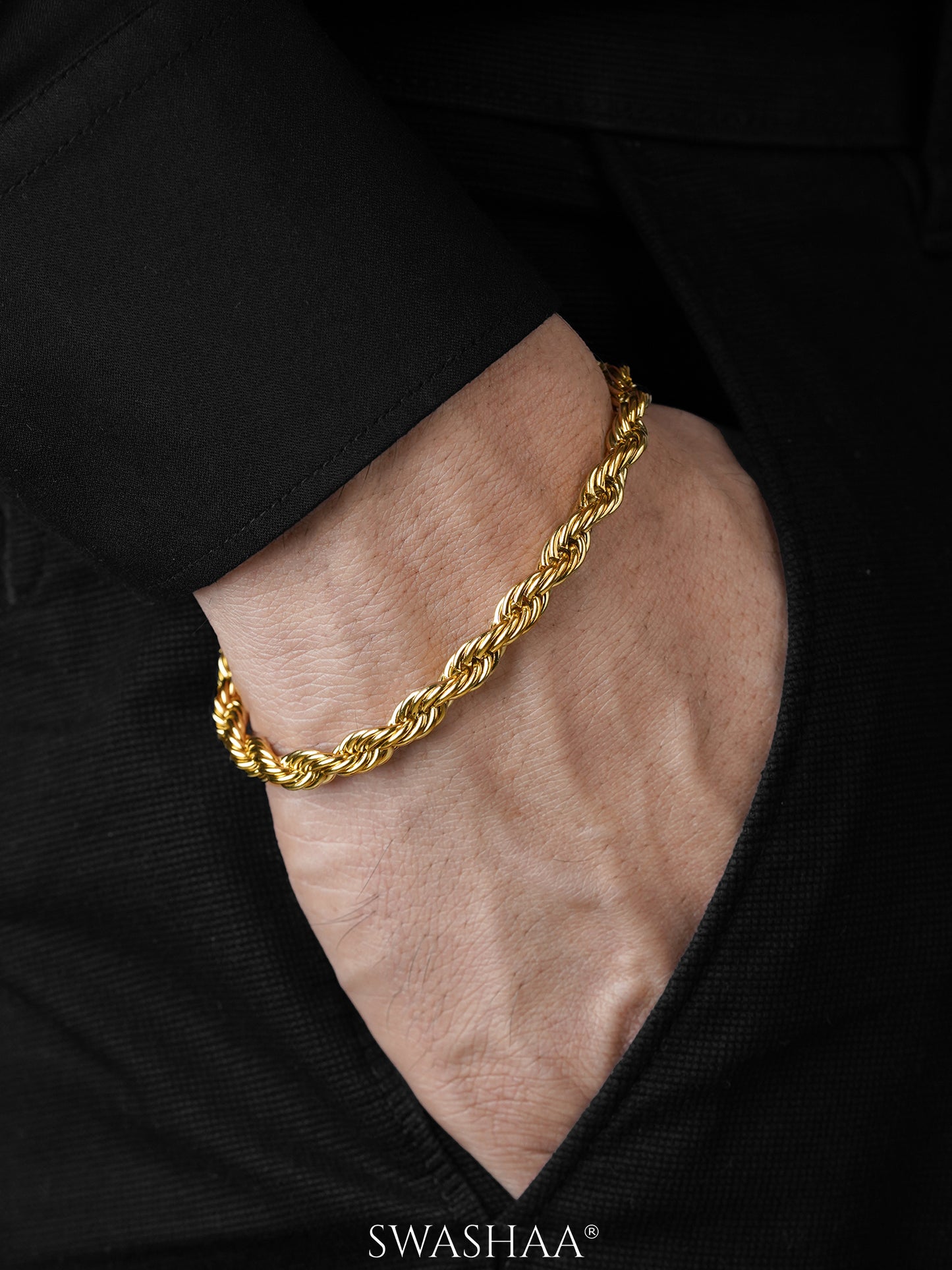 Rogan 18K Gold Plated Men's Bracelet