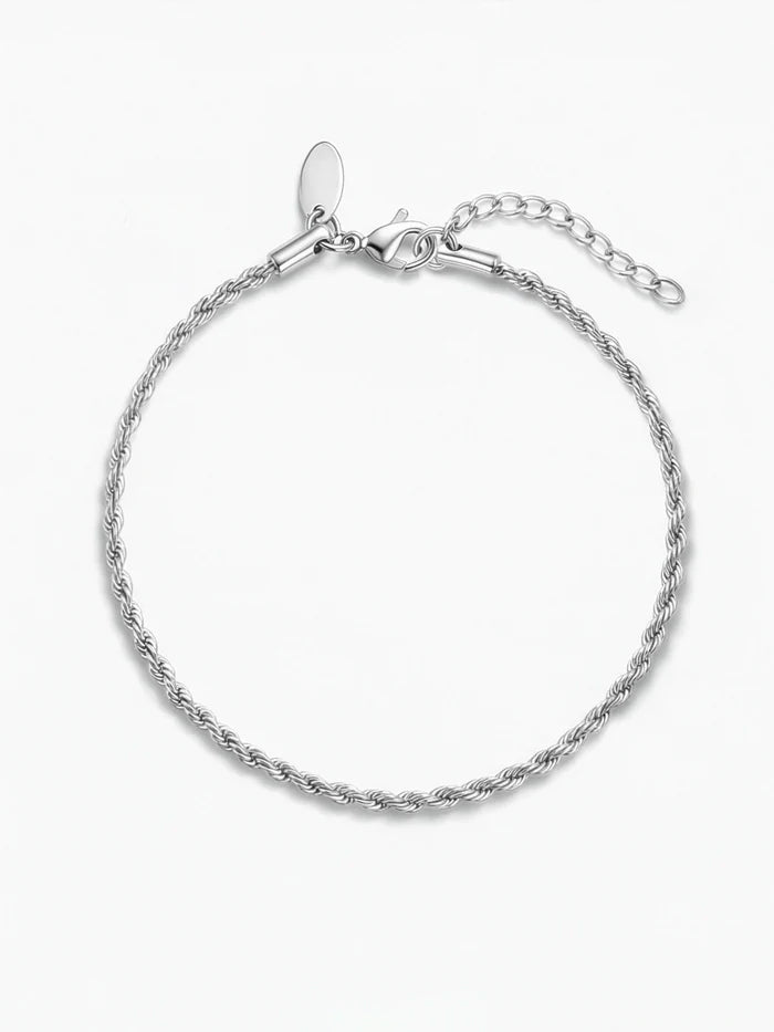 Rope Chain Silver 2MM Kid's Bracelet Silver