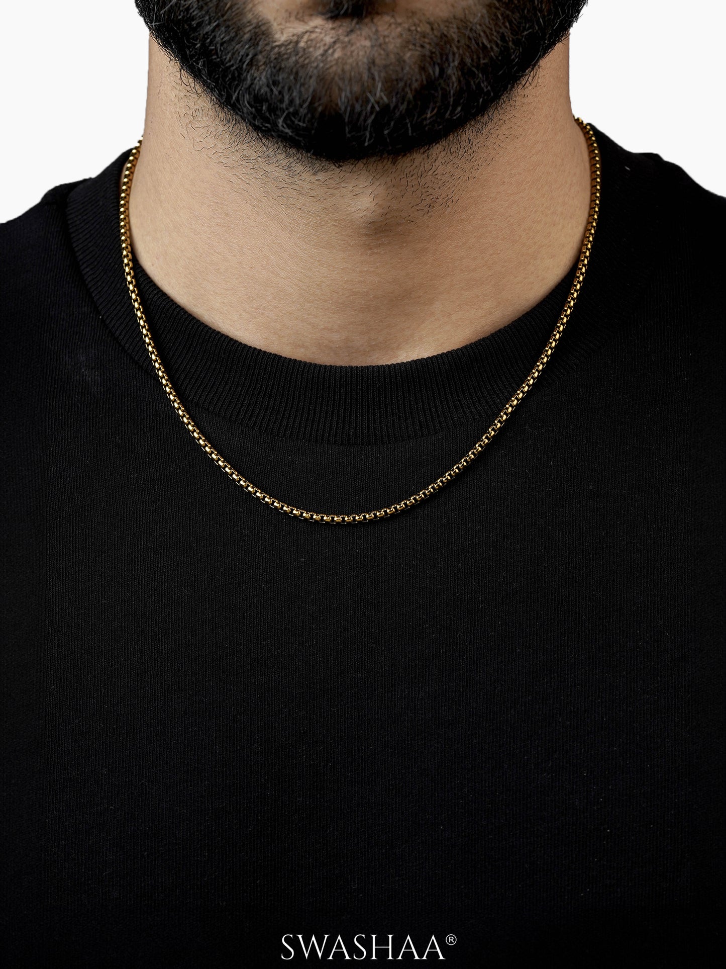 Round Box 3 MM Men's Chain