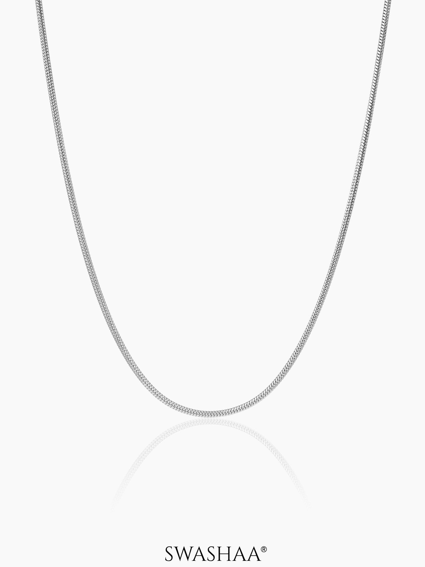 Round Snake 2 MM Men's Chain Silver