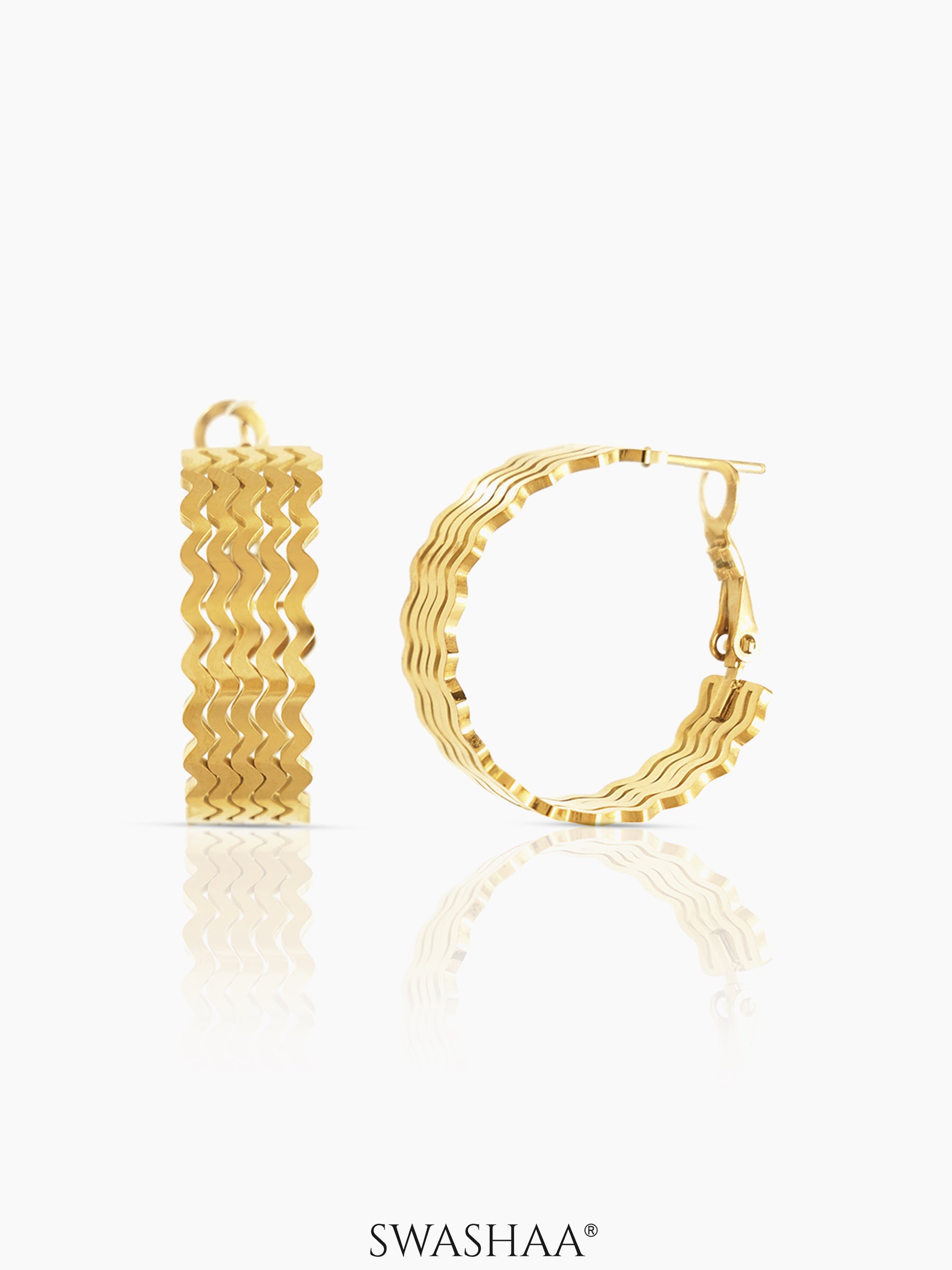 Rue 18K Gold Plated Earrings Gold