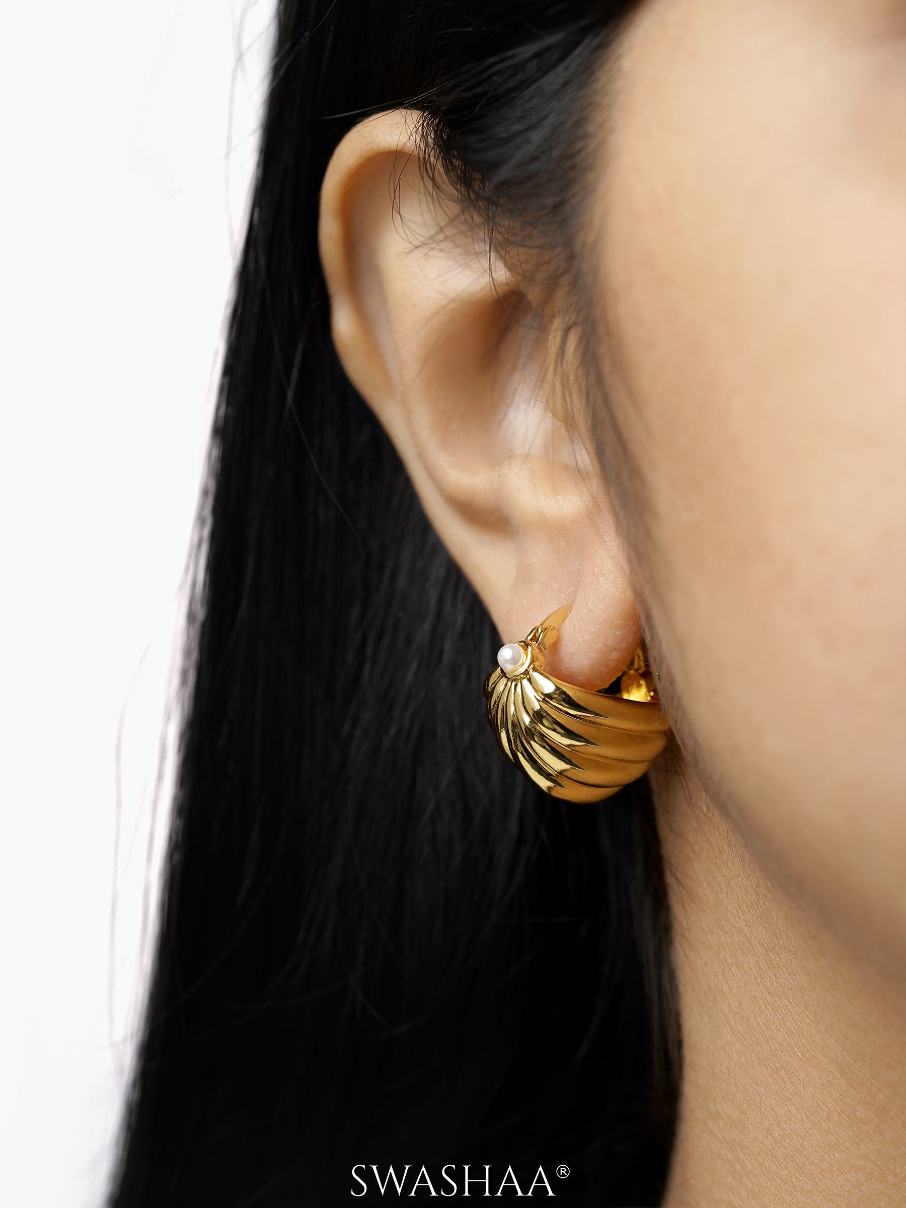 Salem 18K Gold Plated Hoop Earrings