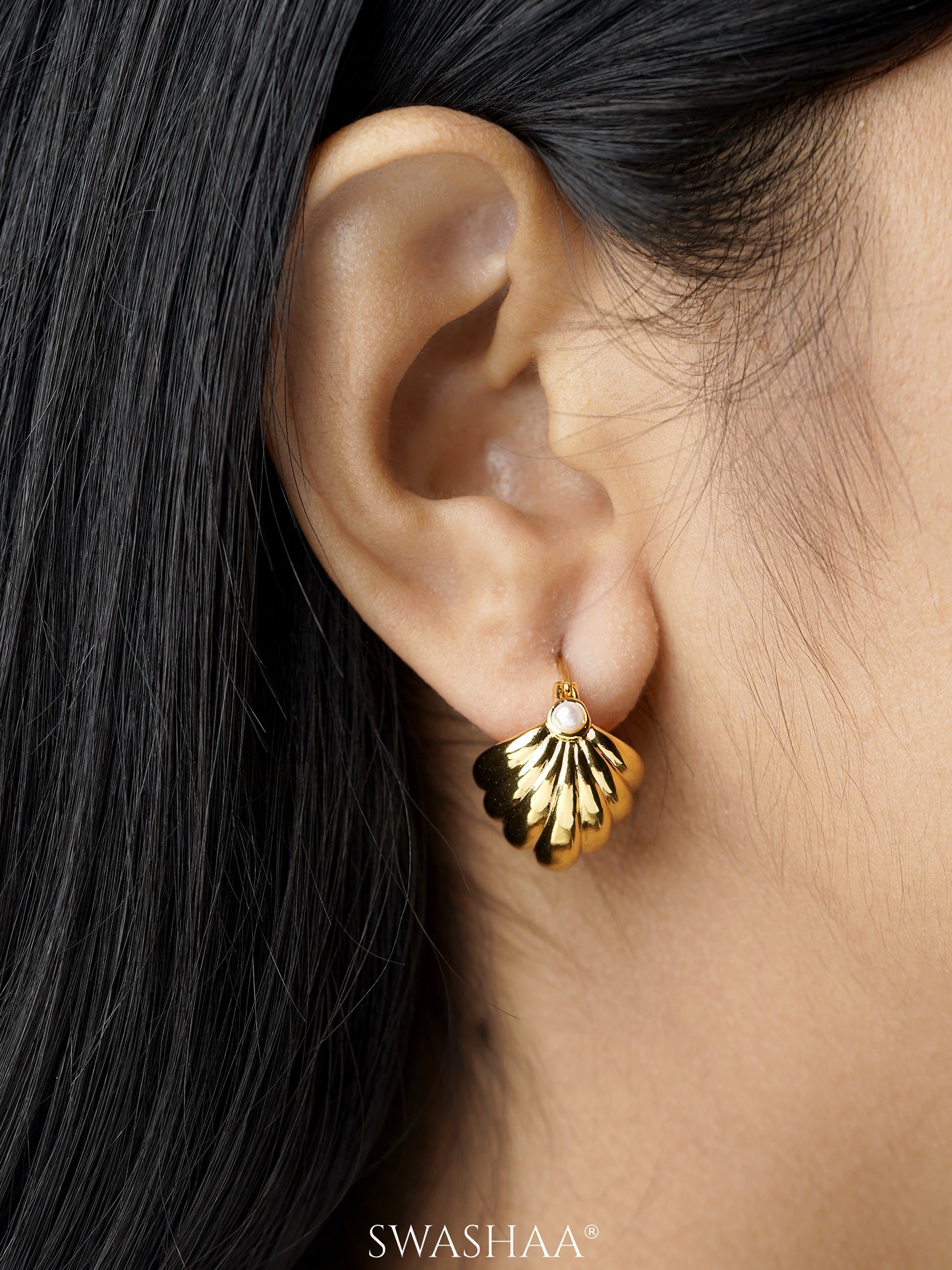 Salem 18K Gold Plated Hoop Earrings