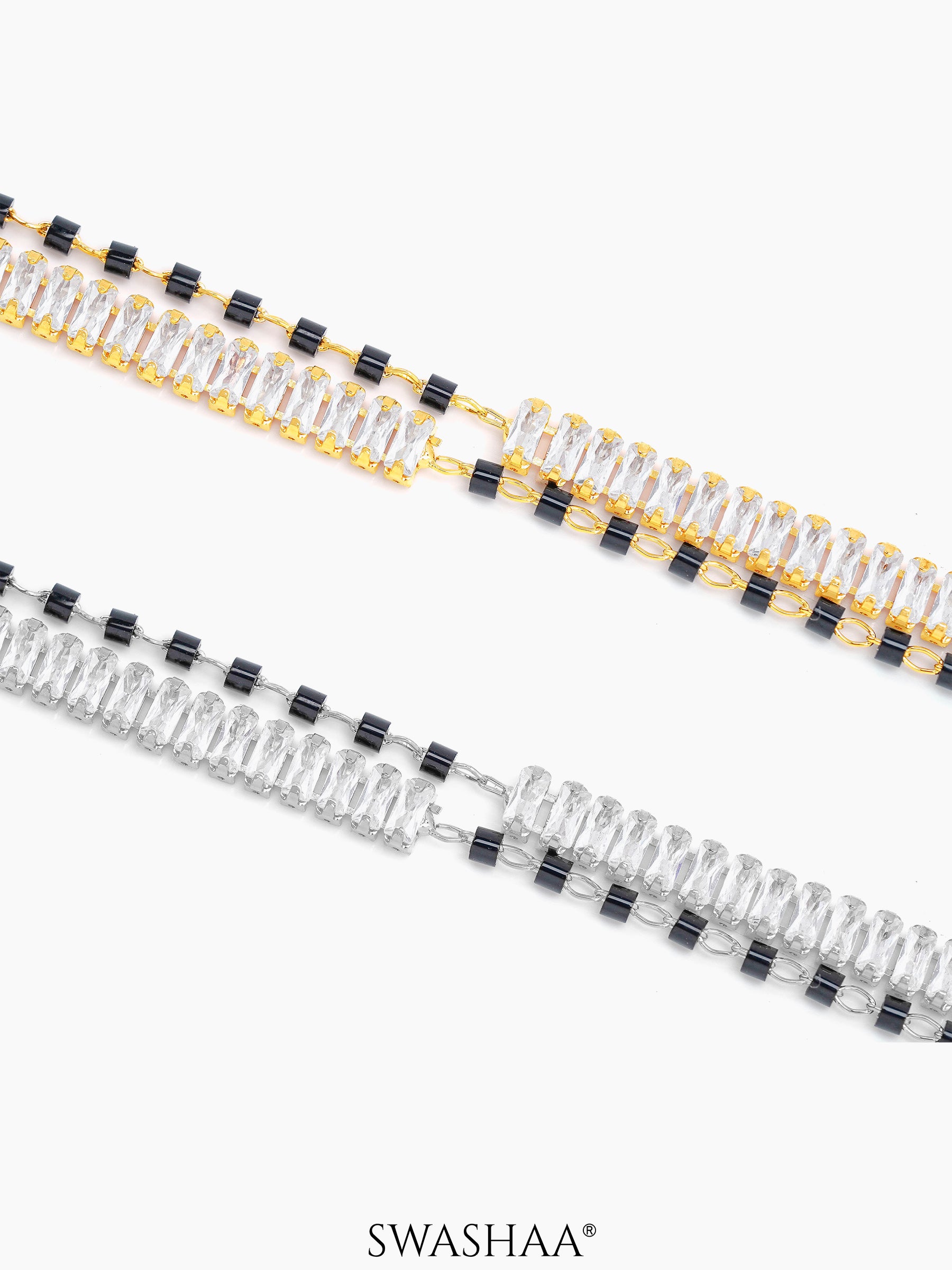Samiha Baguette Diamond Mangalsutra Bracelet
