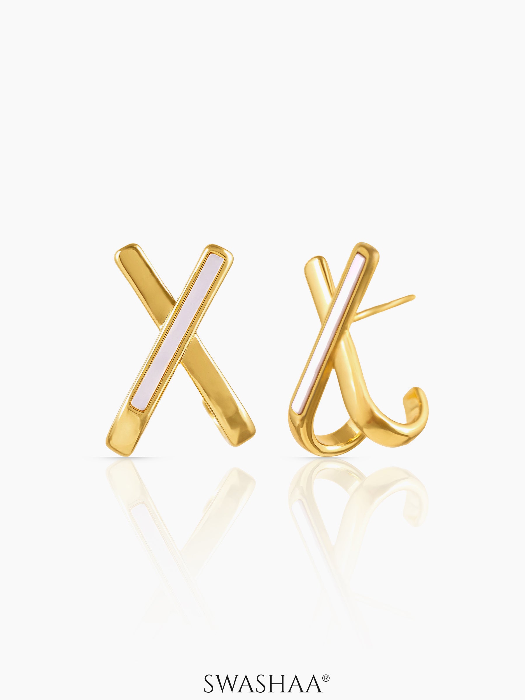 Sash 18K Gold Plated Earrings Gold