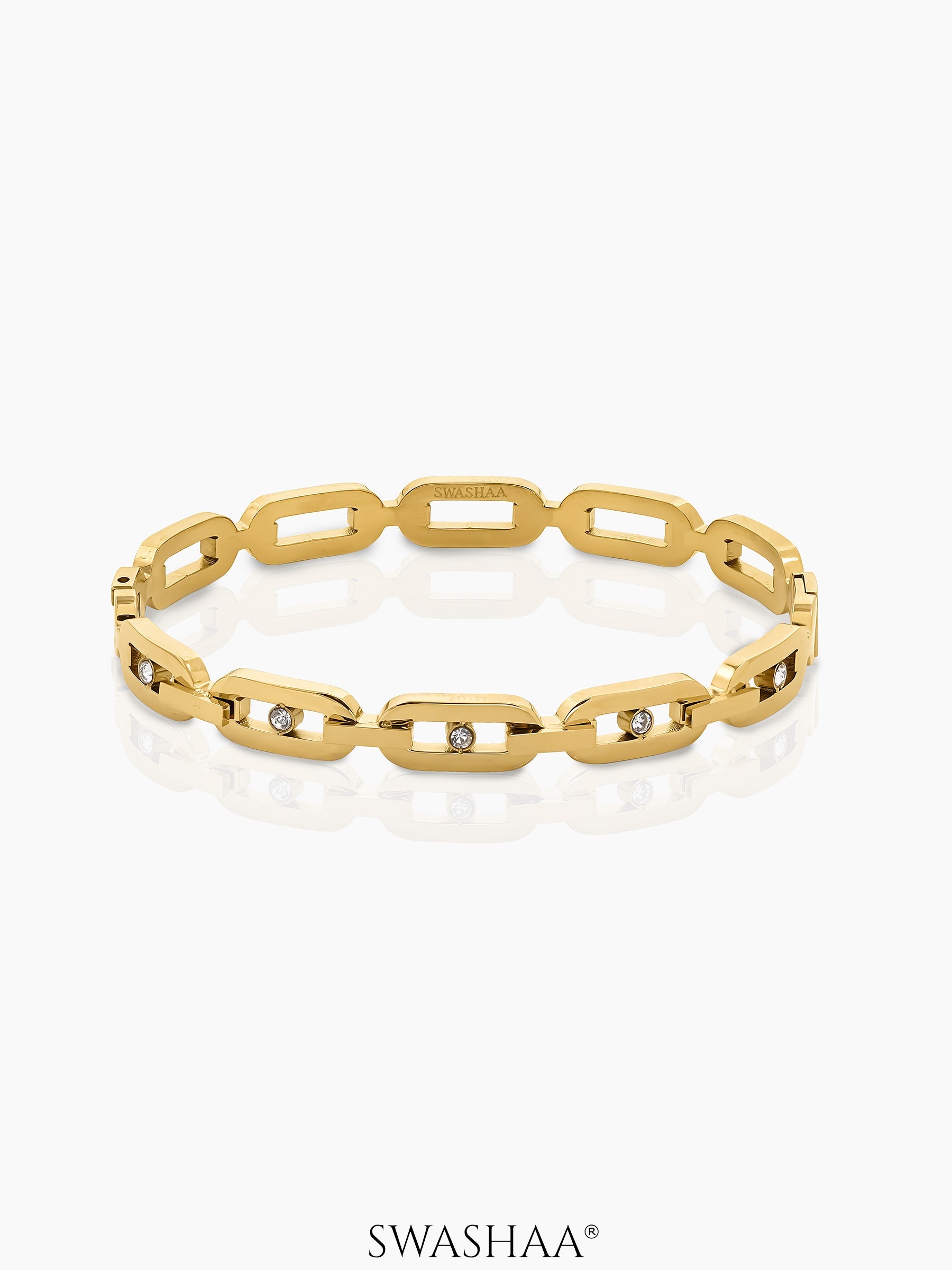 Seraphina Diamond Link Bracelet 18K Gold Plated