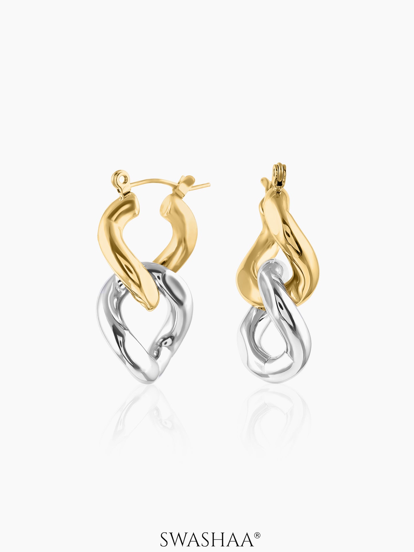 Seraphina Hoop Earrings 18K Gold-Silver