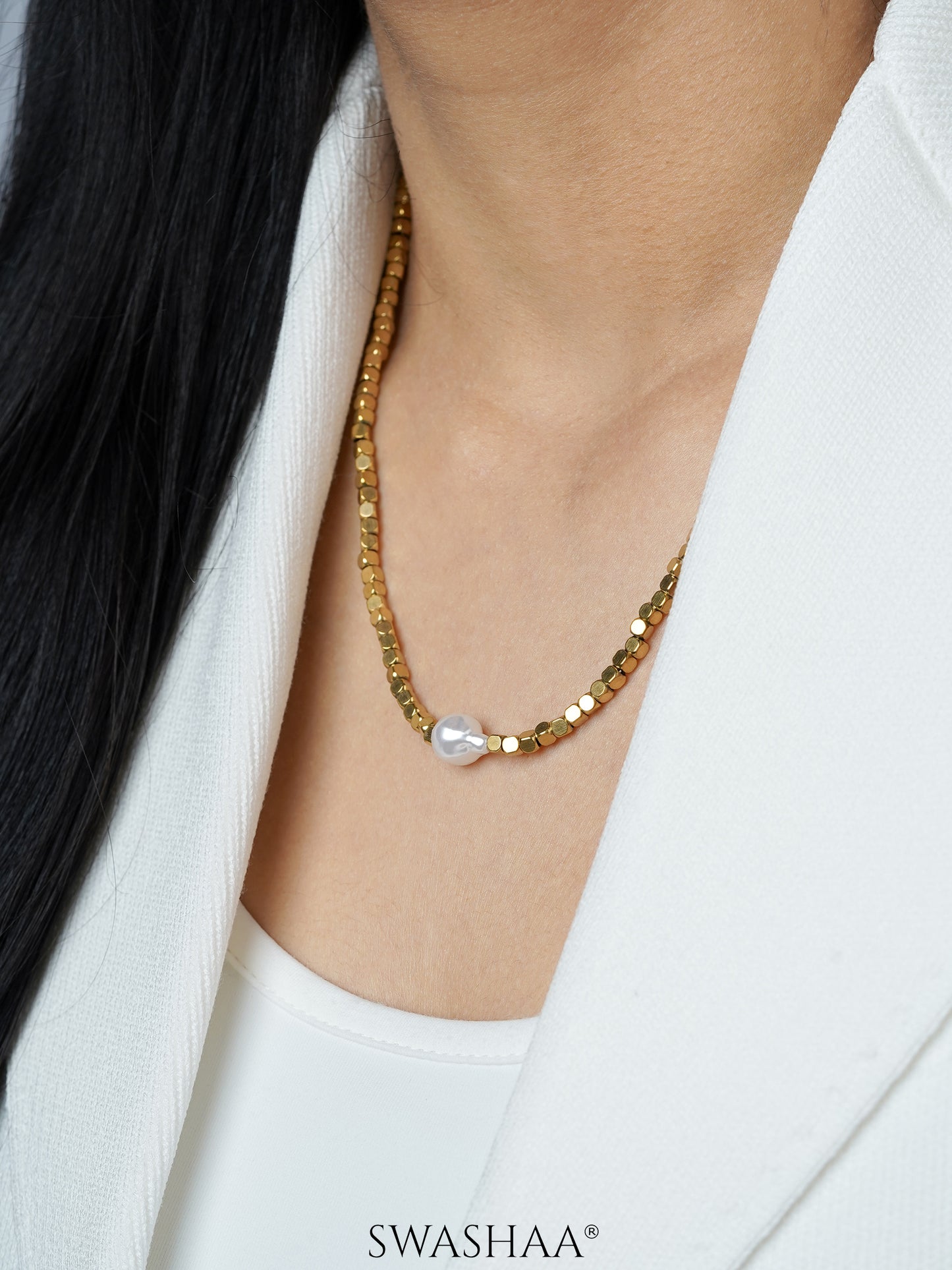 Shaaina 18K Gold Plated Choker Necklace