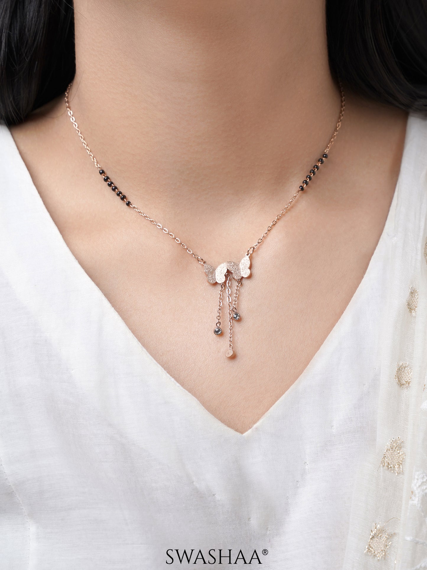 Shreya Rosegold Plated Mangalsutra