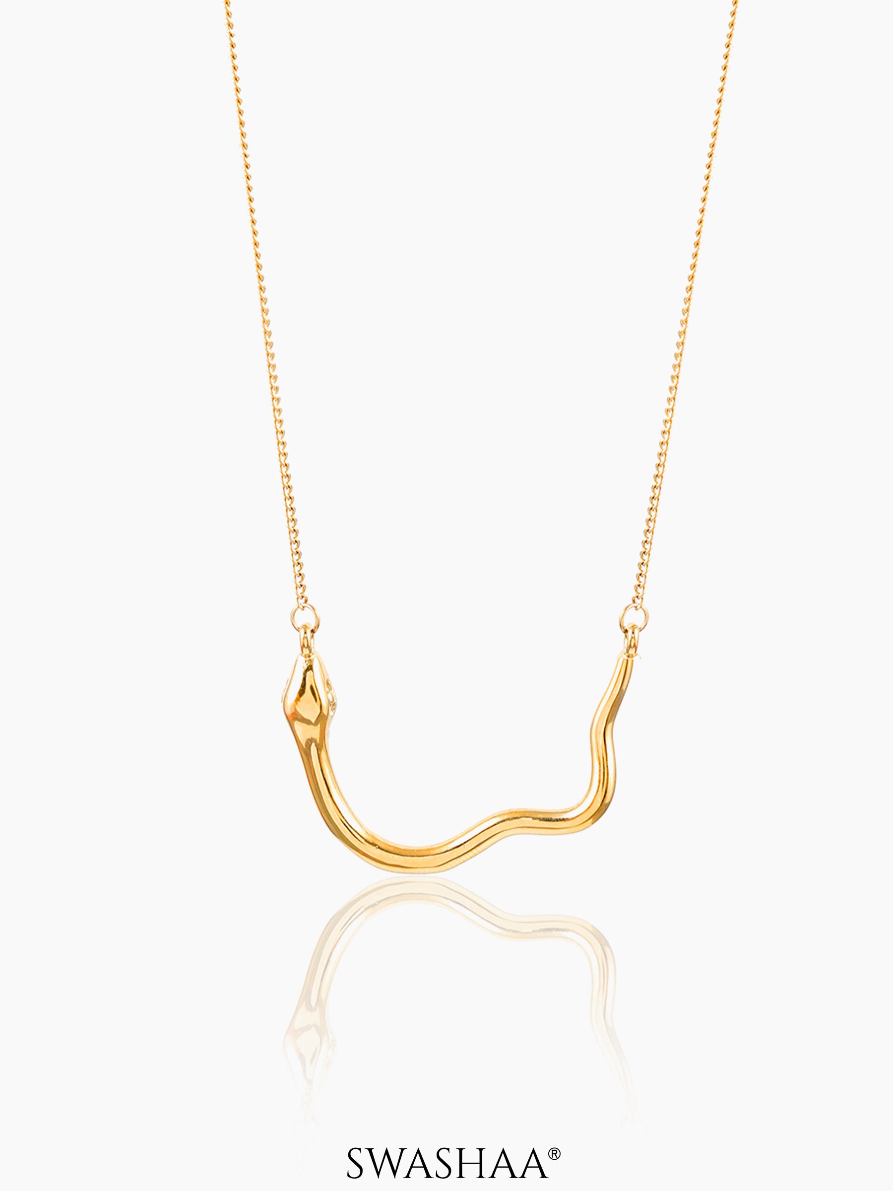 Sienna Snake Necklace Gold