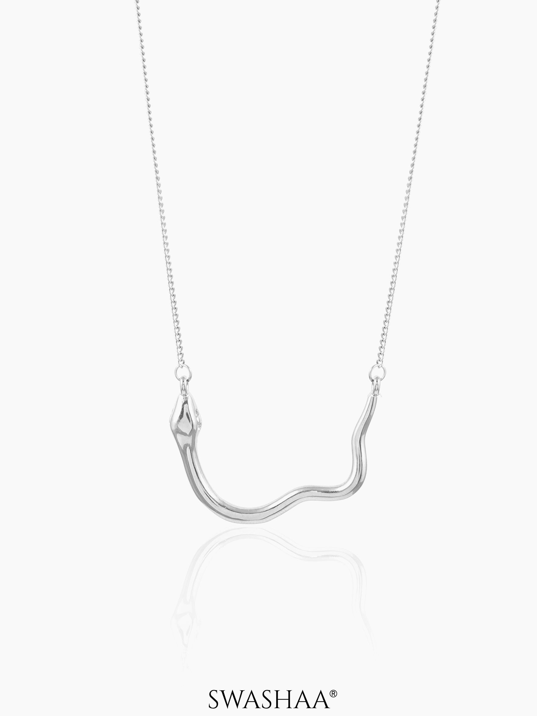 Sienna Snake Necklace Silver