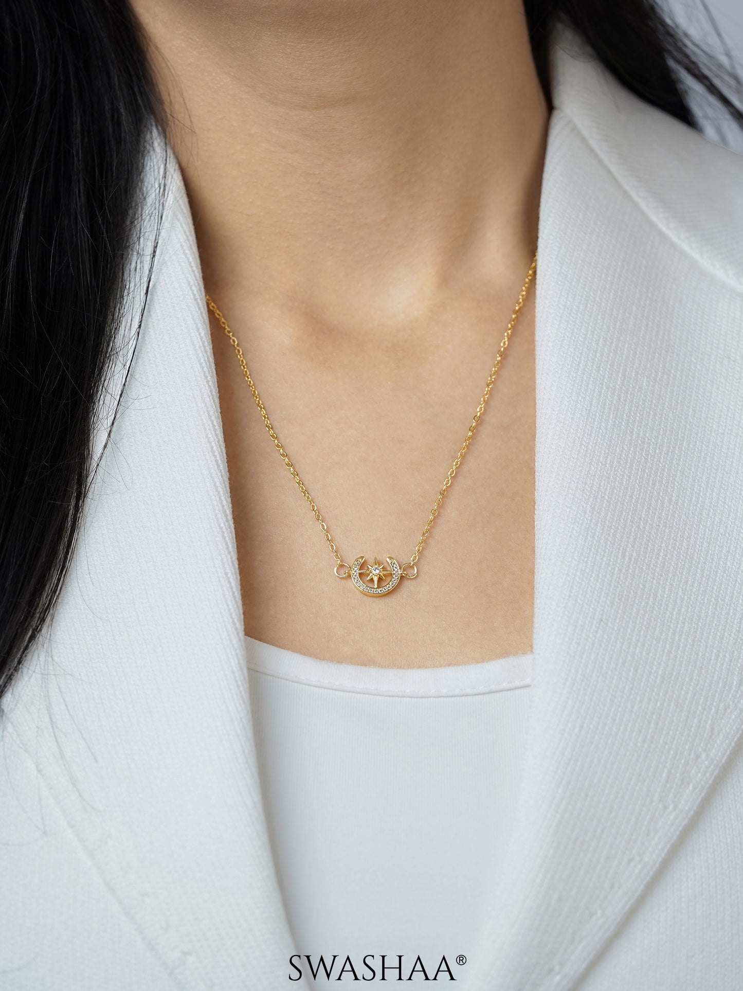 Simini Delicate Celestial 18K Gold Plated Necklace