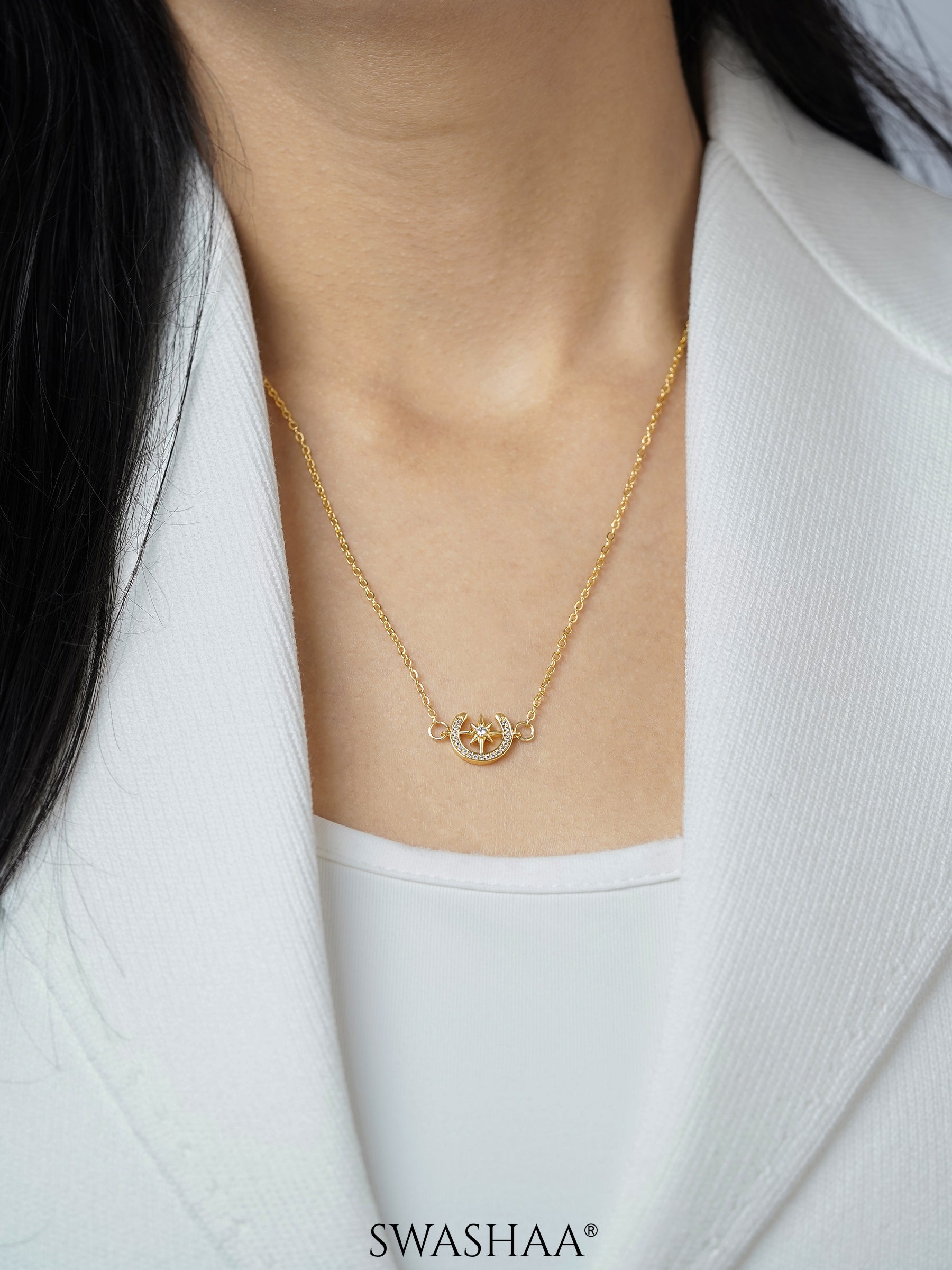 Simini Delicate Celestial 18K Gold Plated Necklace