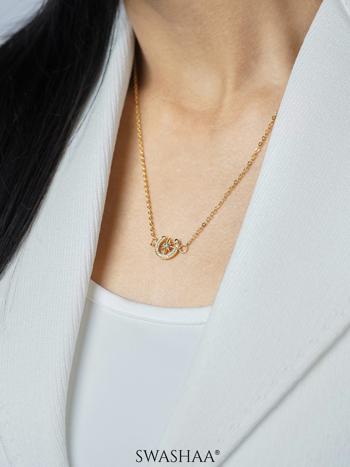 Simini Delicate Celestial 18K Gold Plated Necklace