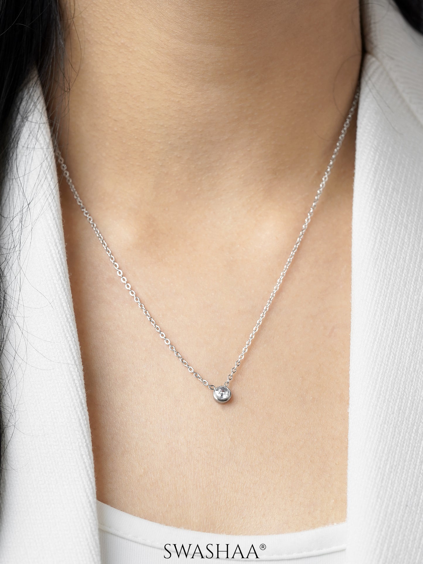 Sitara Solitaire 18K Gold Plated Necklace