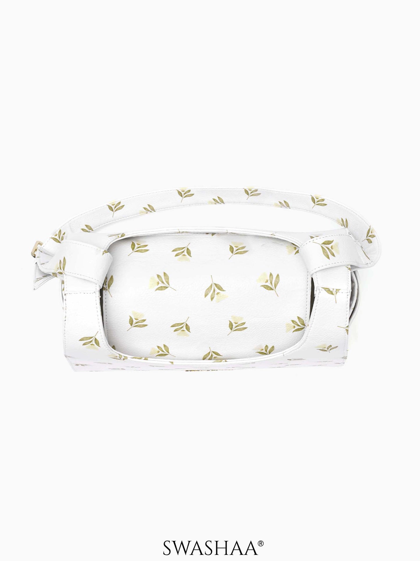 Snow Petals Leather Shoulder Bag