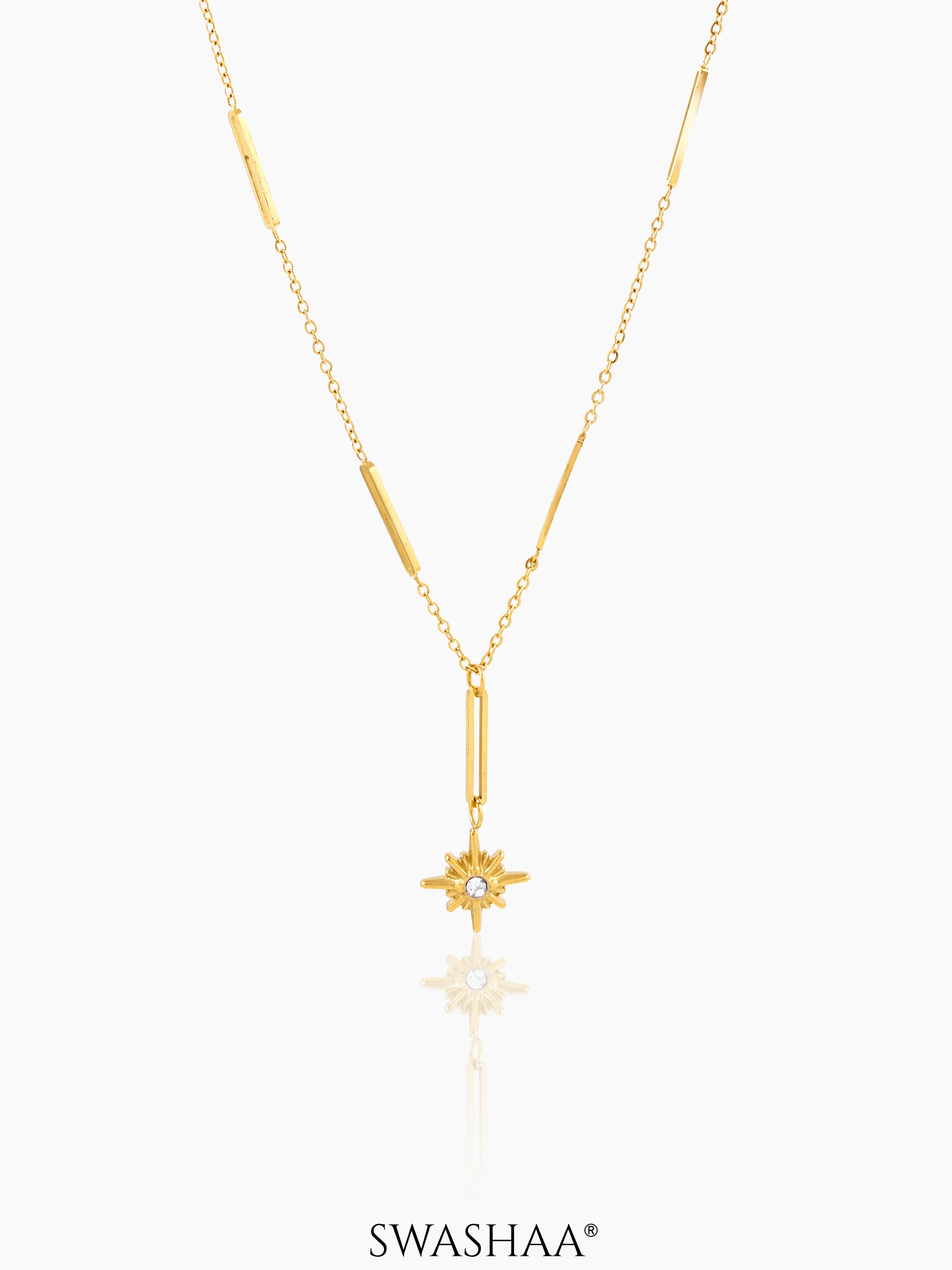 Solar Star 18K Gold Plated Necklace Gold