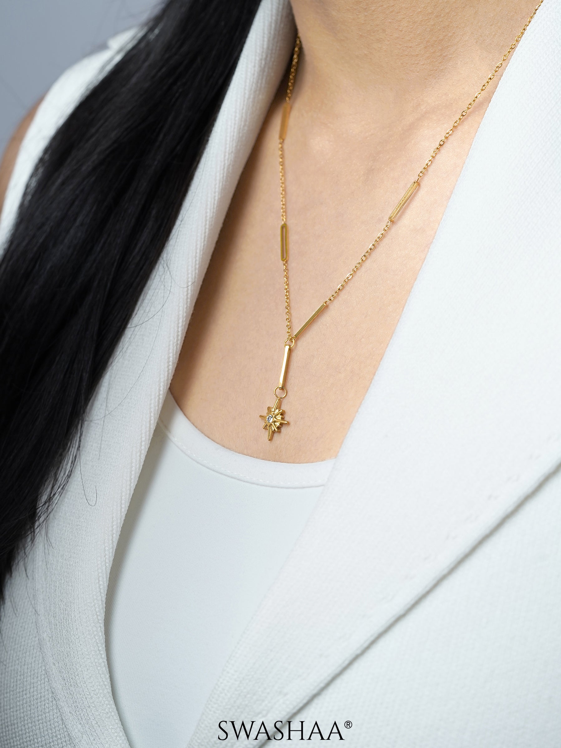 Solar Star 18K Gold Plated Necklace