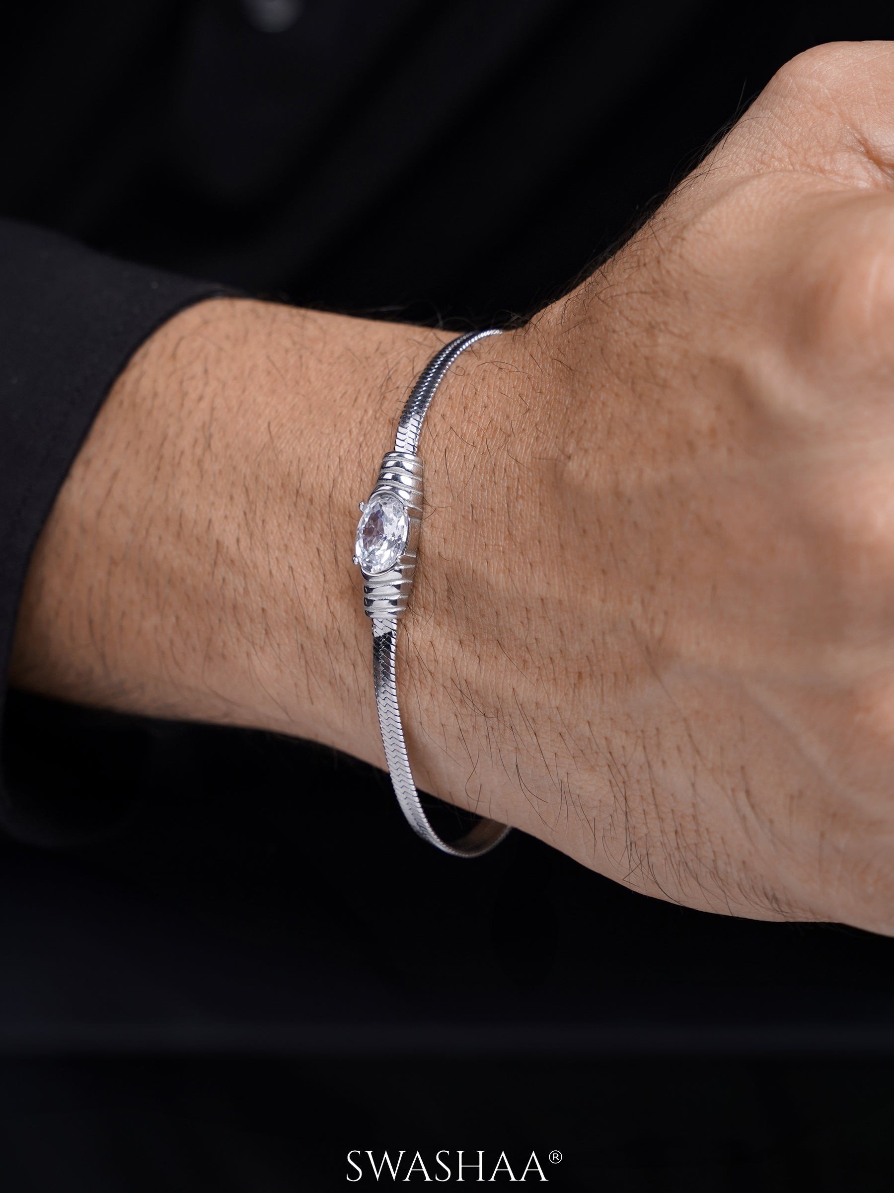 Solitaire Chain Men's Bracelet