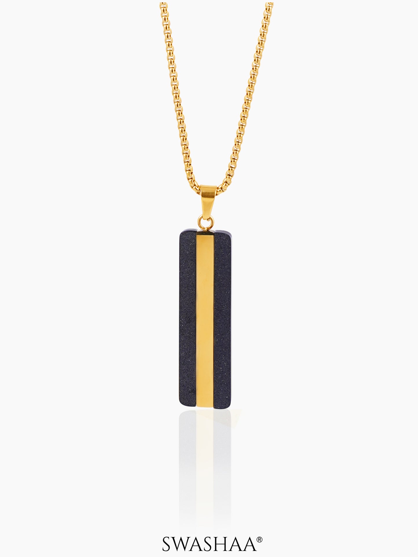 Solomon 18K Gold Plated Men's Chain Pendant Gold