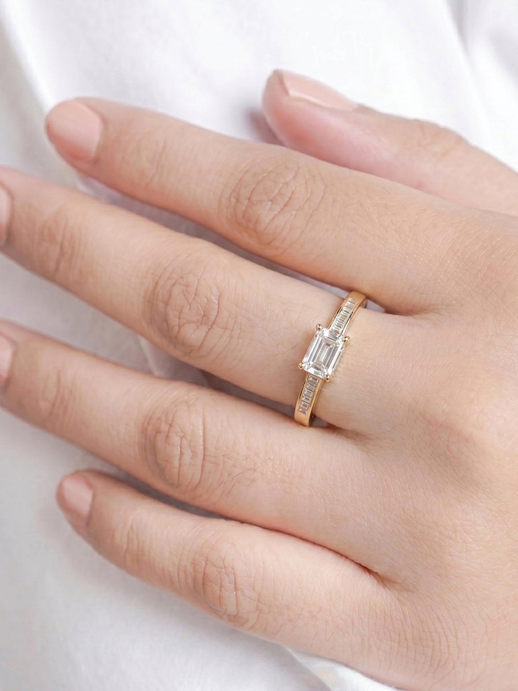 Sorielle Solitaire 18K Gold Plated Women's Ring