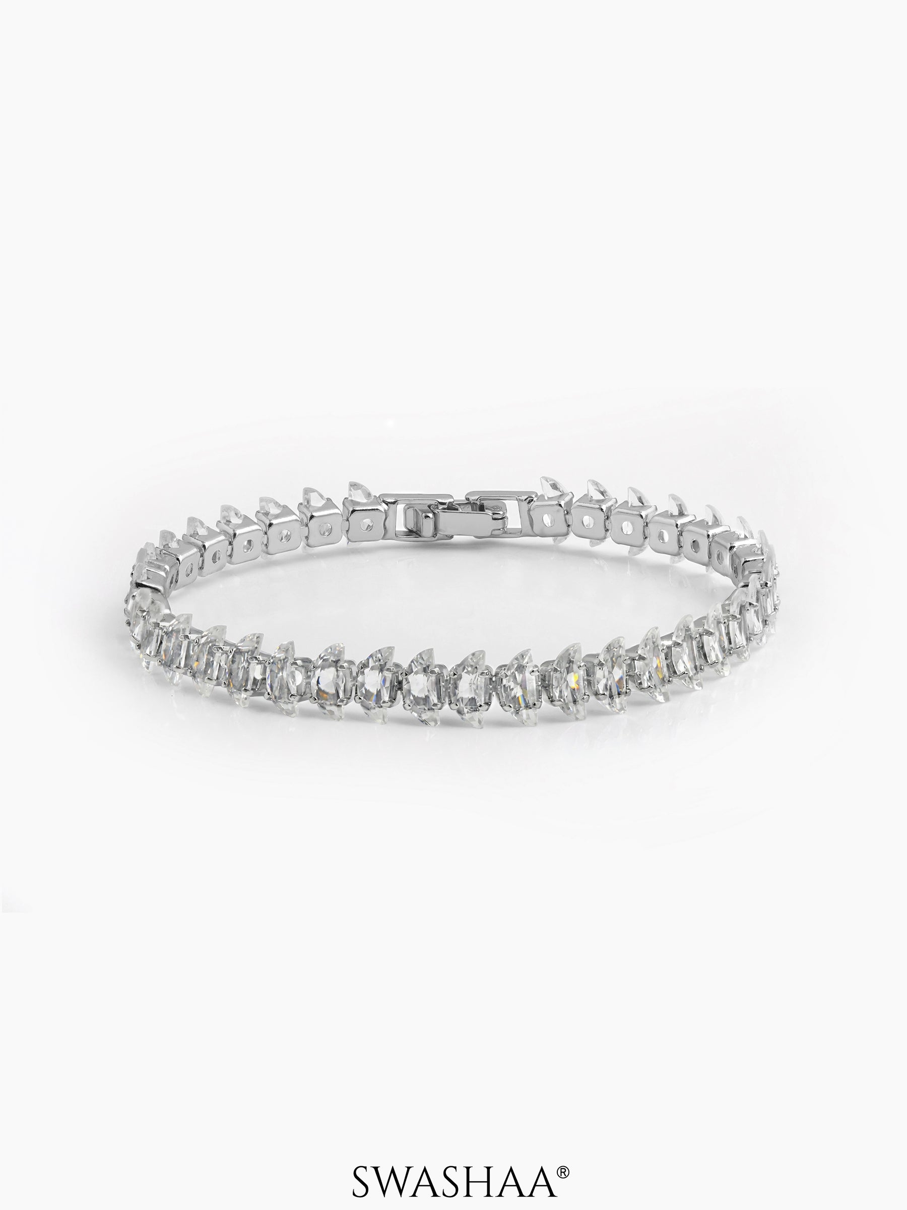 Sovira Diamond Tennis Women's Bracelet White - Silver