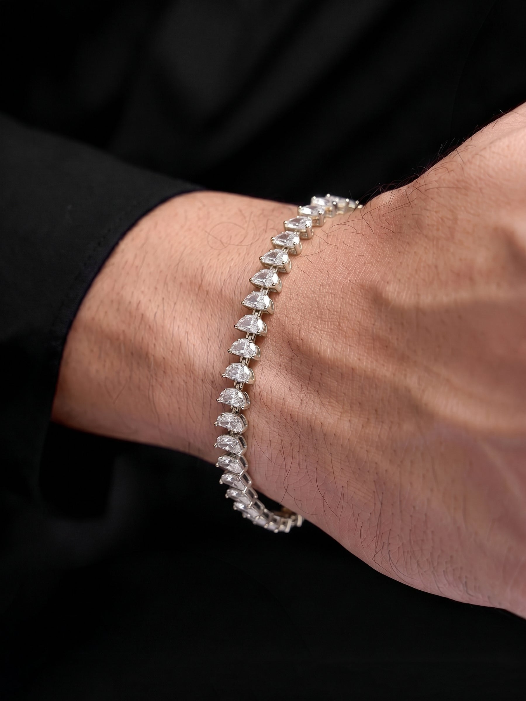 Sovira Diamond Tennis Men's Bracelet