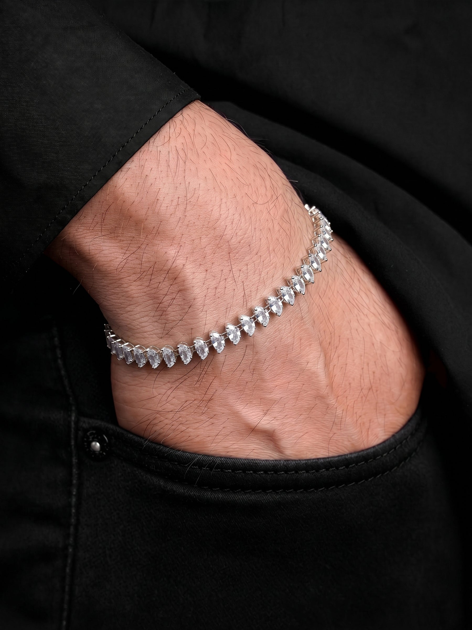 Sovira Diamond Tennis Men's Bracelet