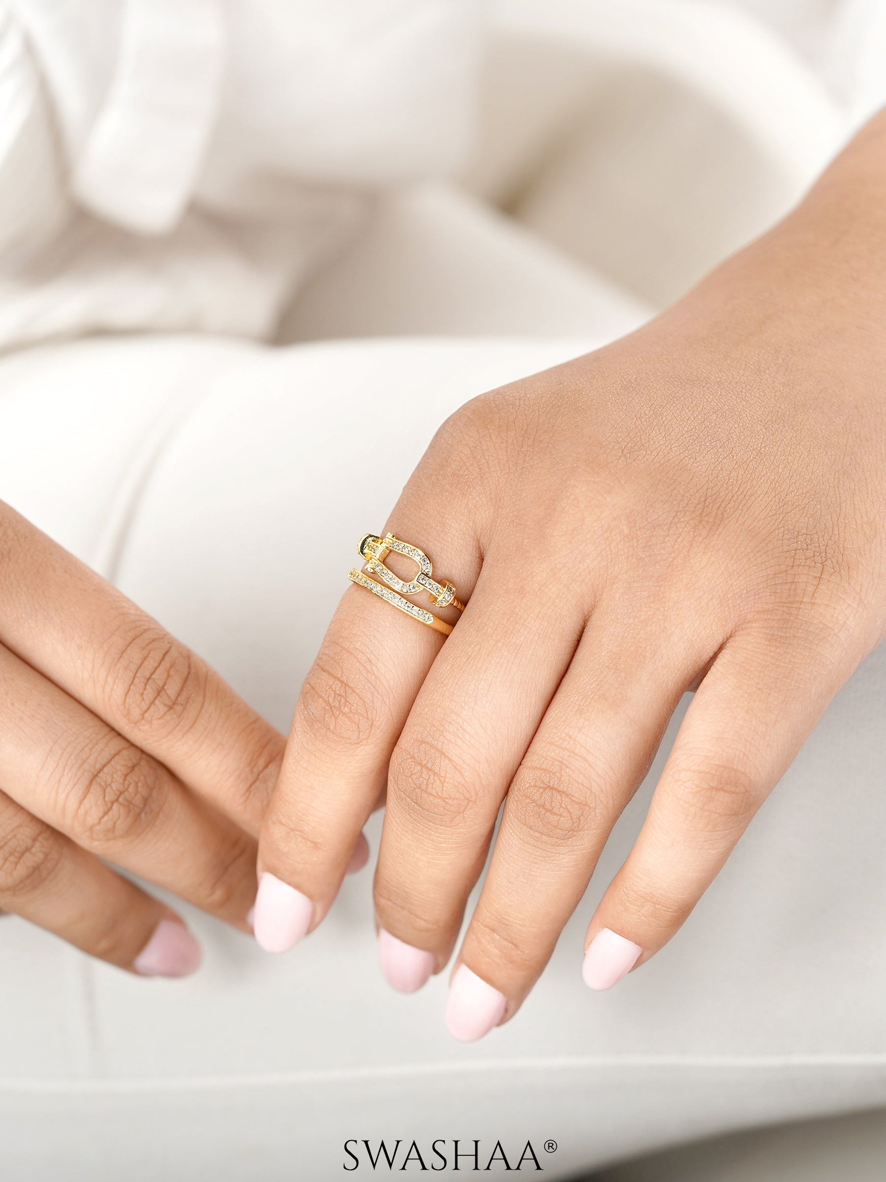 Sparkle 14K Gold Plated Ring