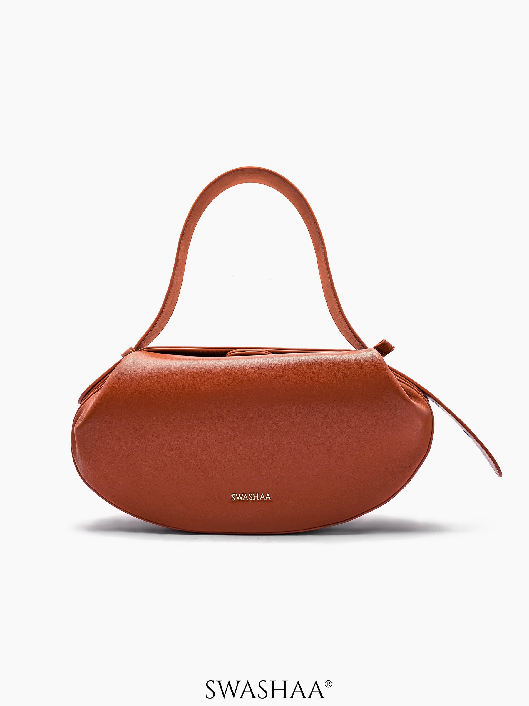 Stella Leather Shoulder Bag Rust