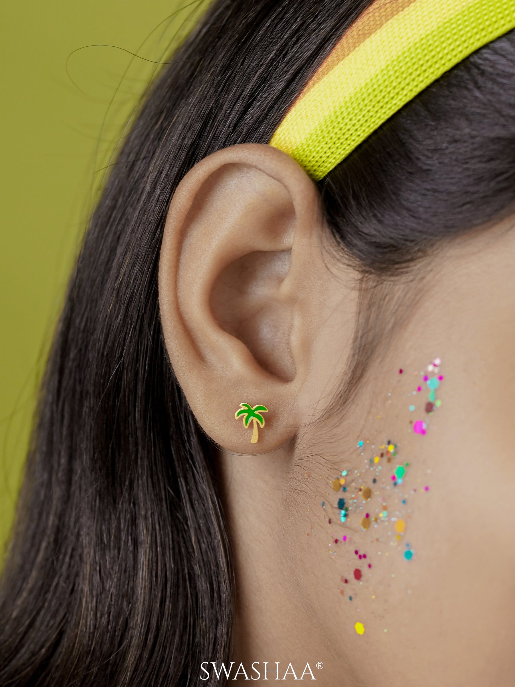 Tall Coconut 18K Gold Plated Kid's Earrings