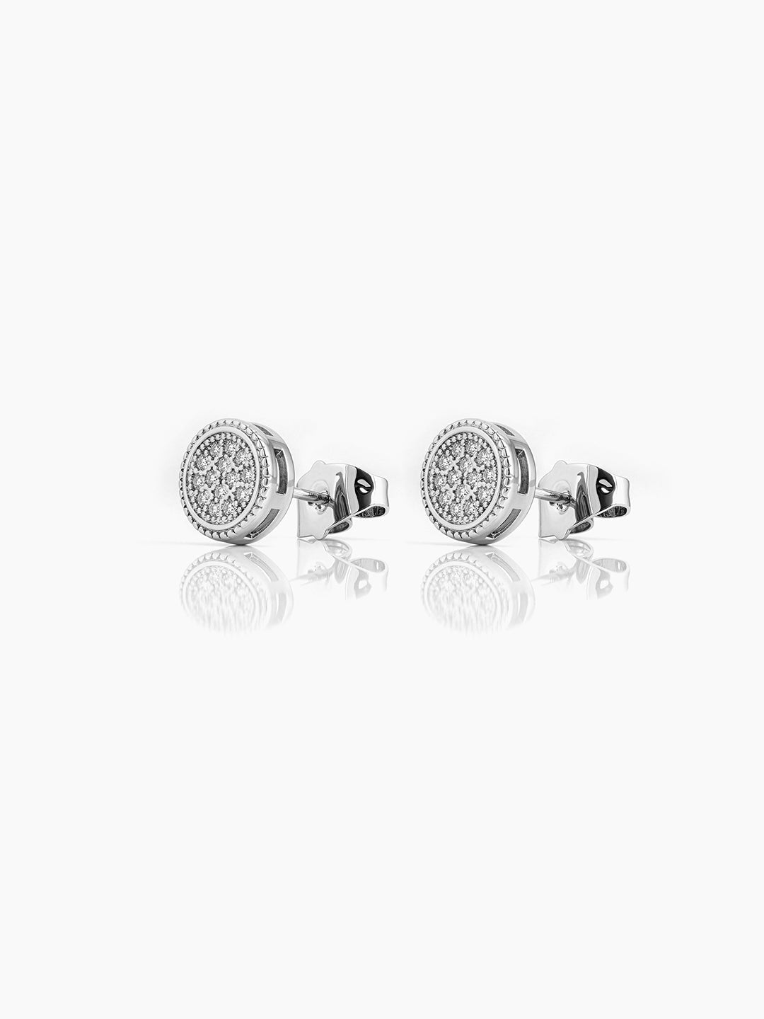 Taren Diamond Silver Men's Earrings