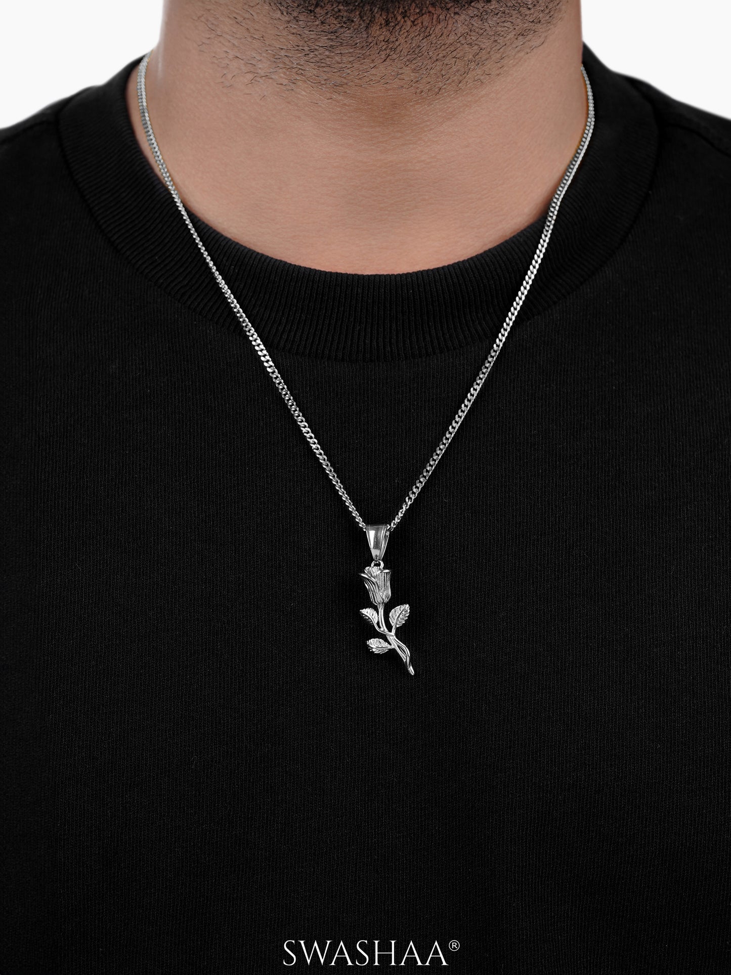 Tavien Rose Men's Chain Pendant