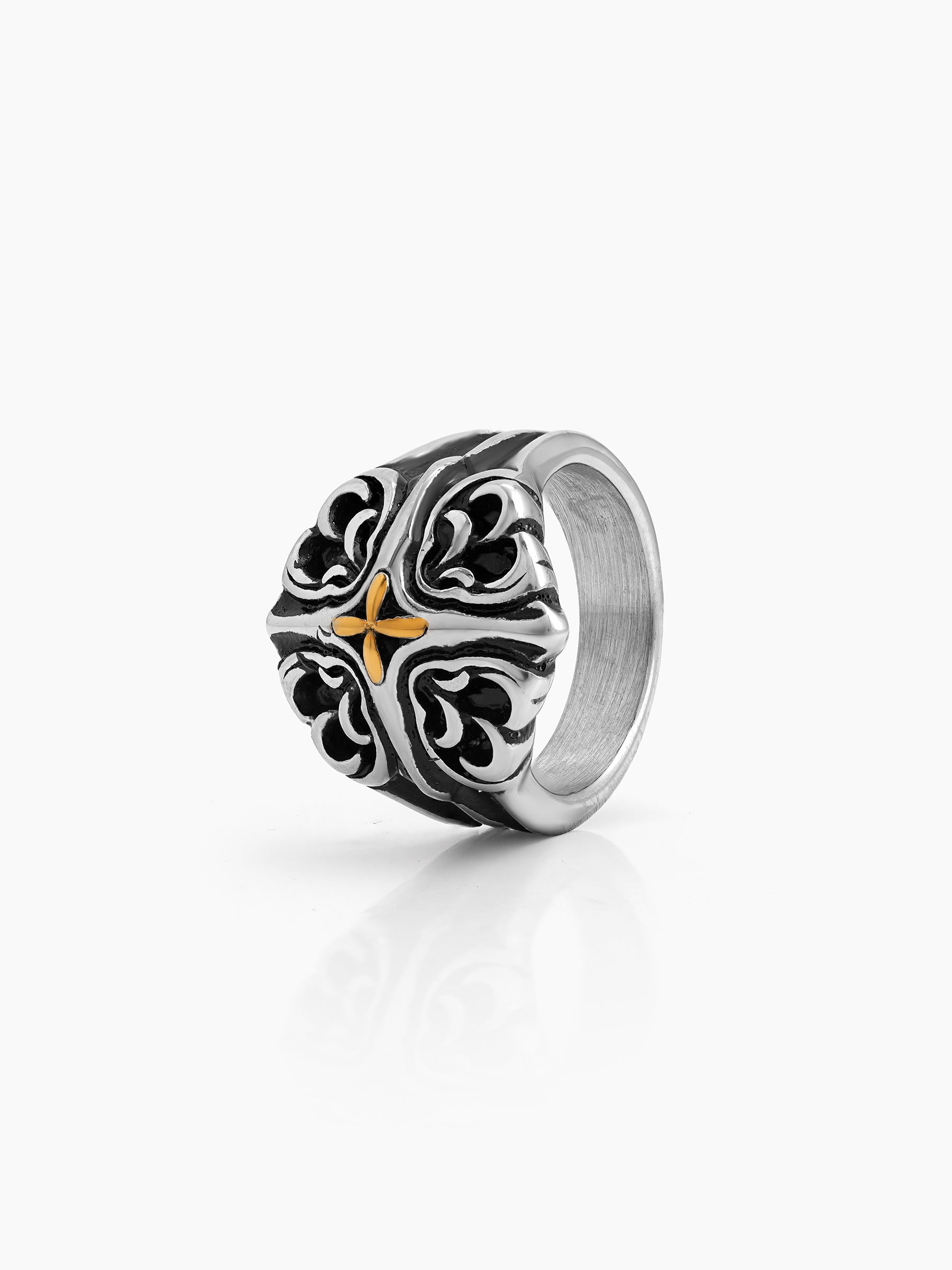 Tavren Vintage Silver - Black Men’s Ring Silver - Black