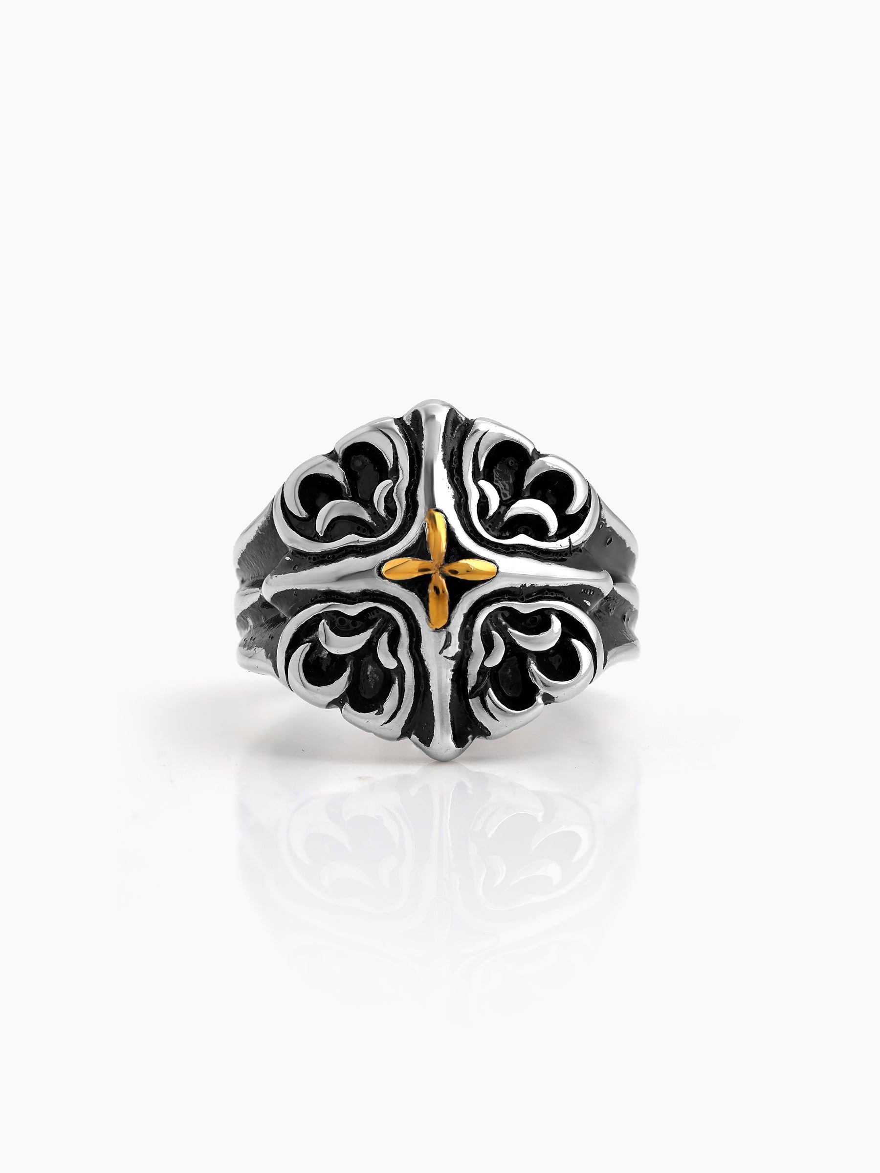 Tavren Vintage Silver - Black Men’s Ring