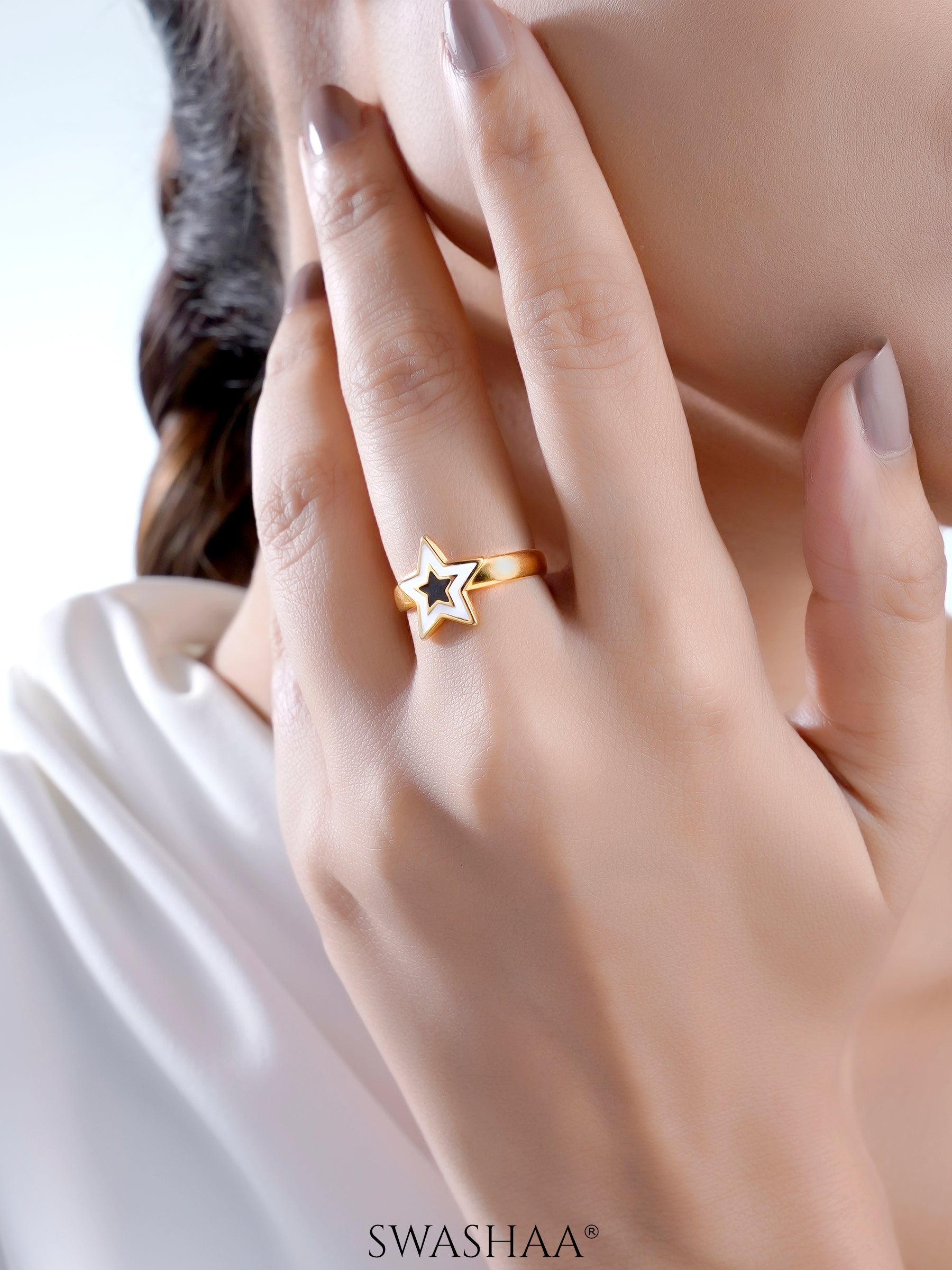 Telca Star 18K Gold Plated Ring