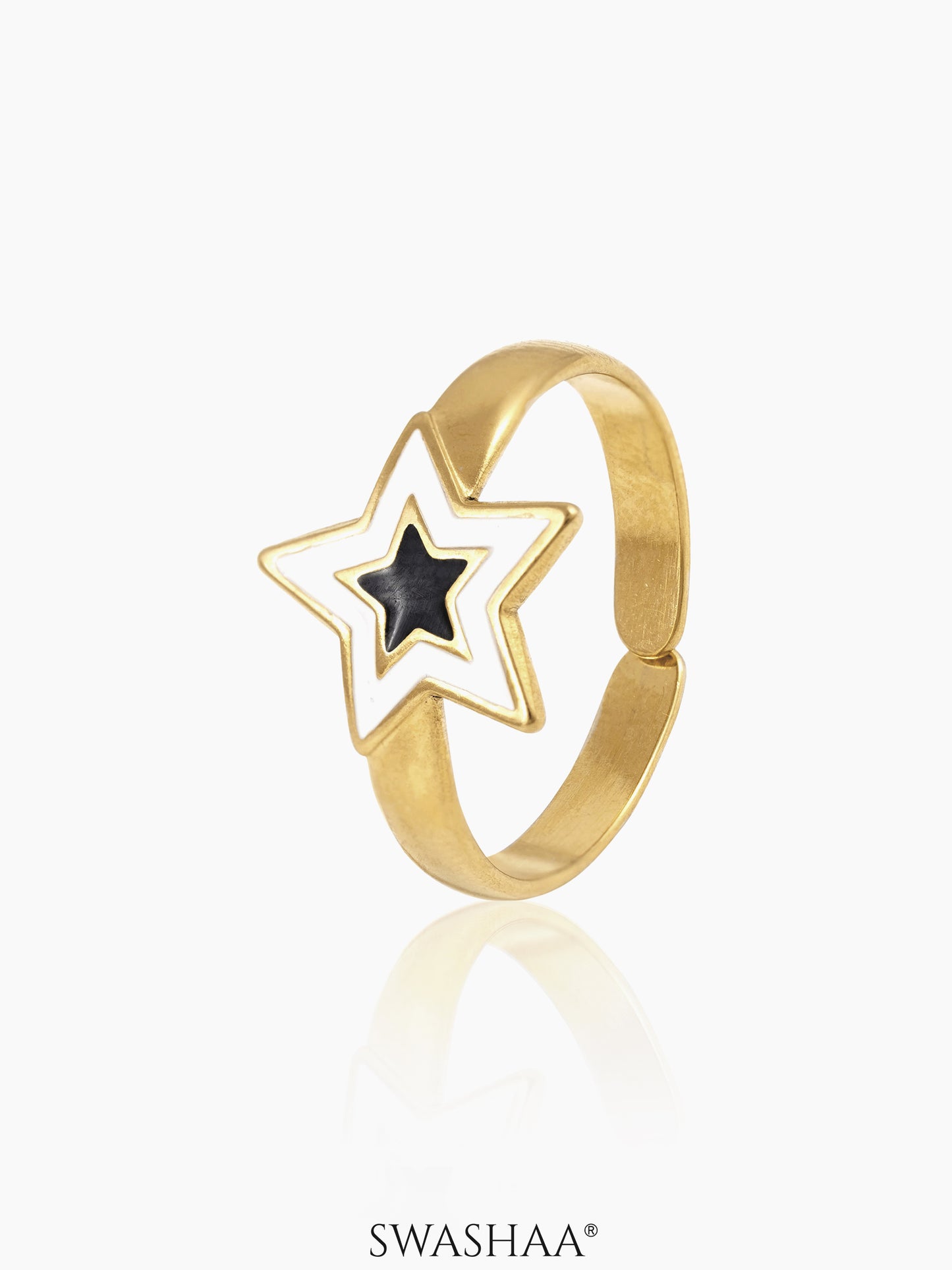Telca Star 18K Gold Plated Ring Gold