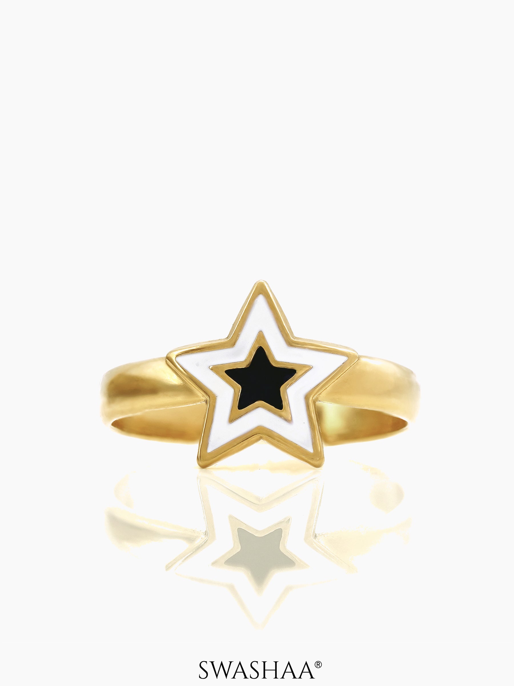 Telca Star 18K Gold Plated Ring