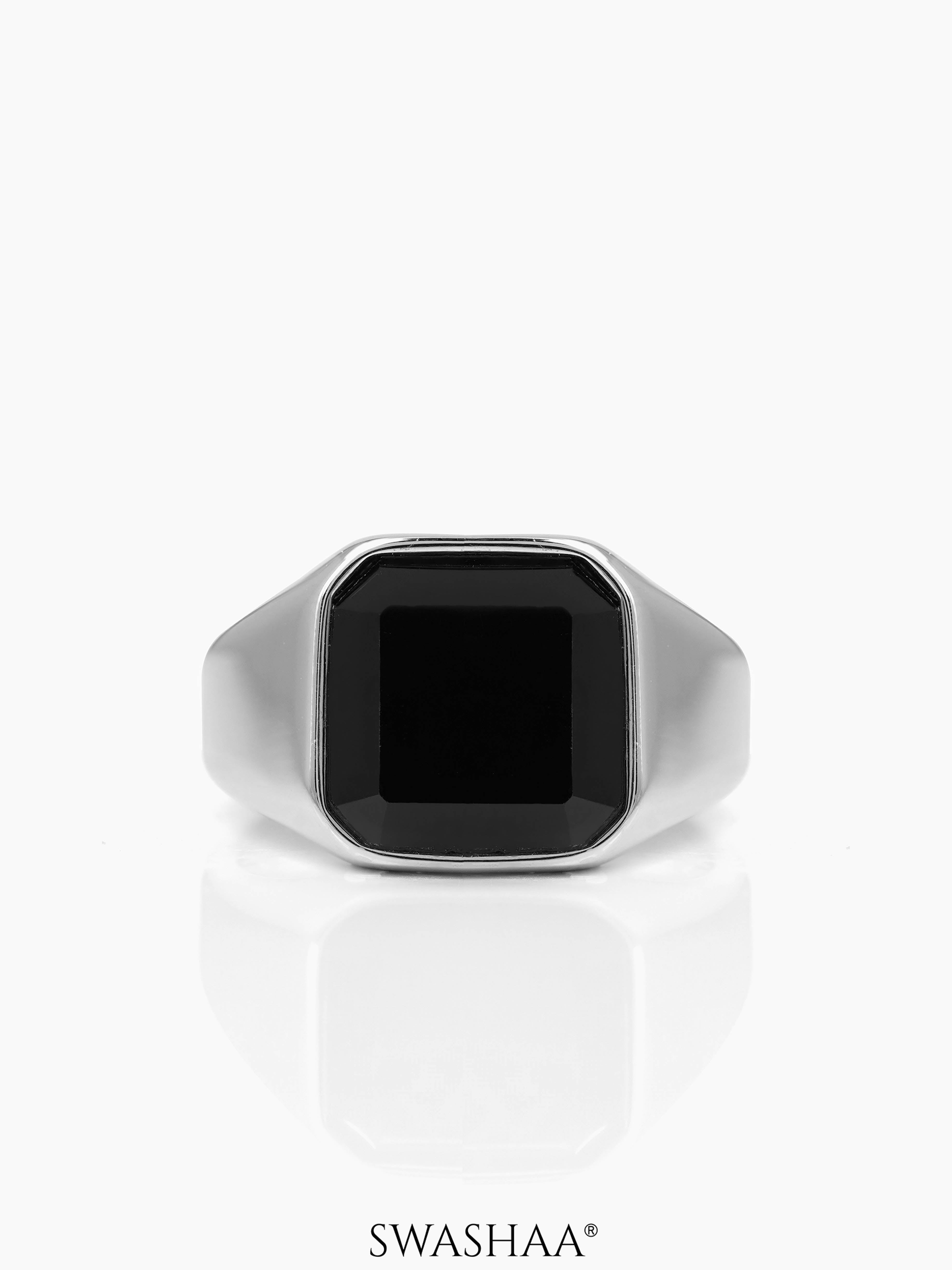 Thorne Black Stone Signet Men's Ring