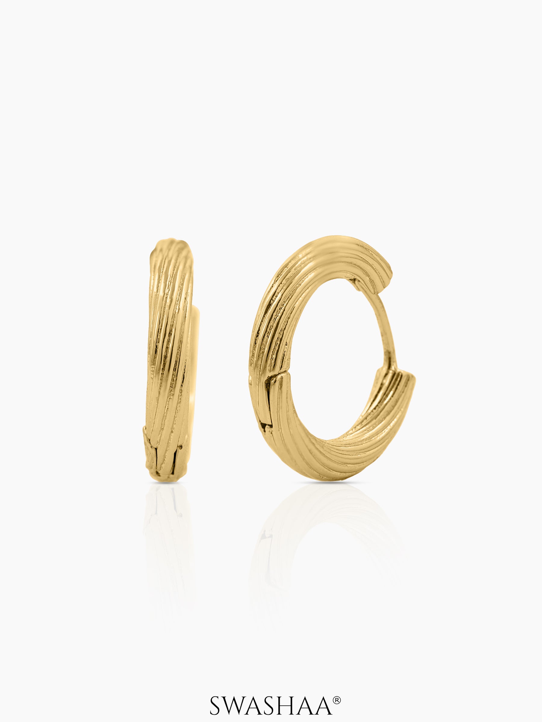 Tiberius 18K Gold Plated Hoop Earrings Gold