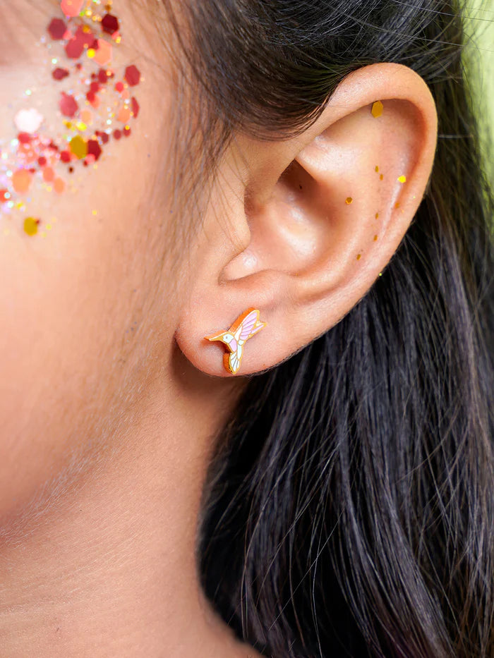 Tim Tum Bird 18K Gold Plated Kid's Earrings