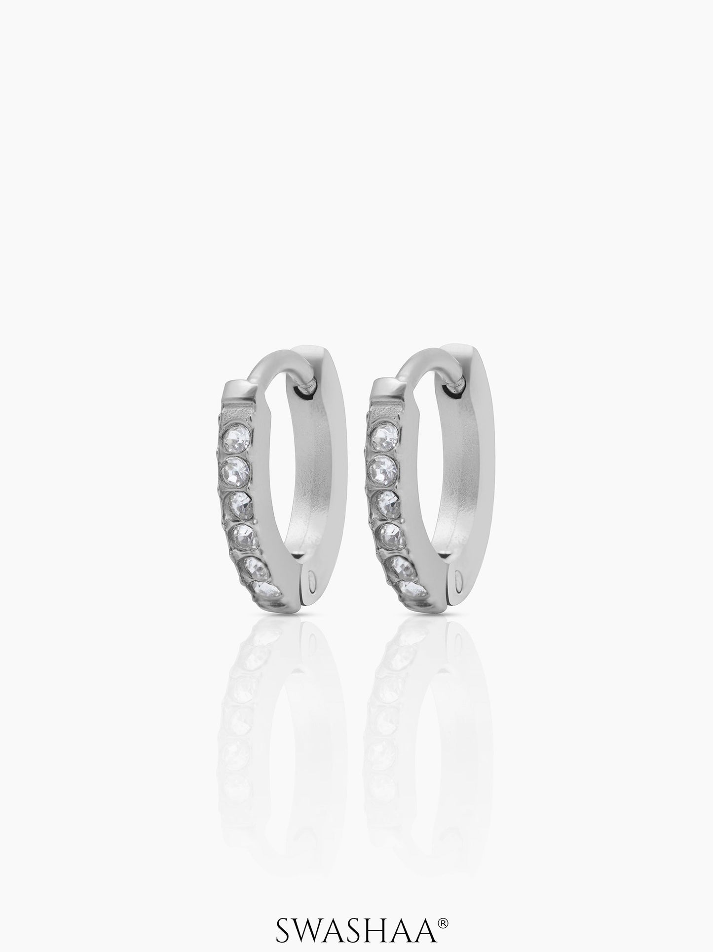 Tiny Diamond Kid's Hoop Earrings