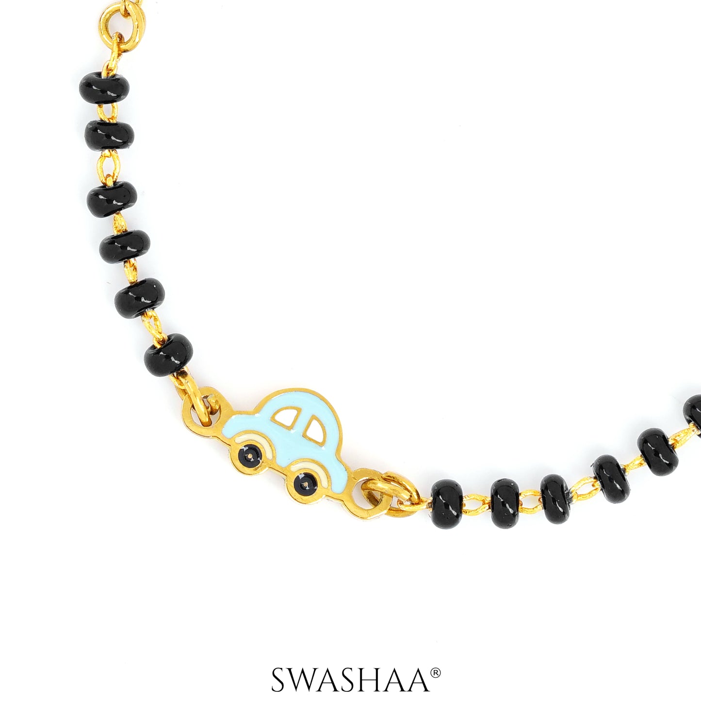 Tiny Wheels Car Charm 18K Gold Plated Kid's Nazariya Bracelet