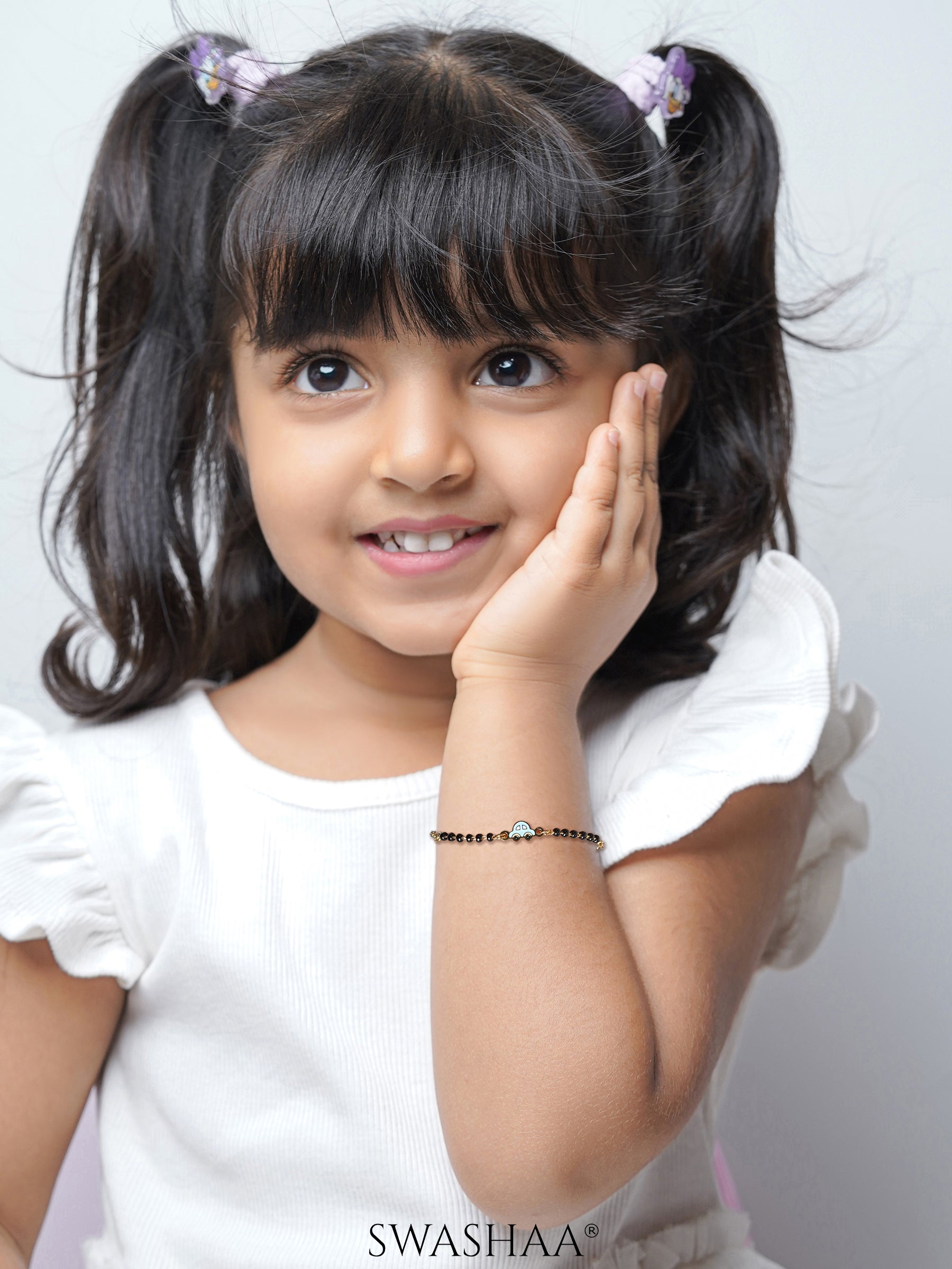 Tiny Wheels Car Charm 18K Gold Plated Kid's Nazariya Bracelet