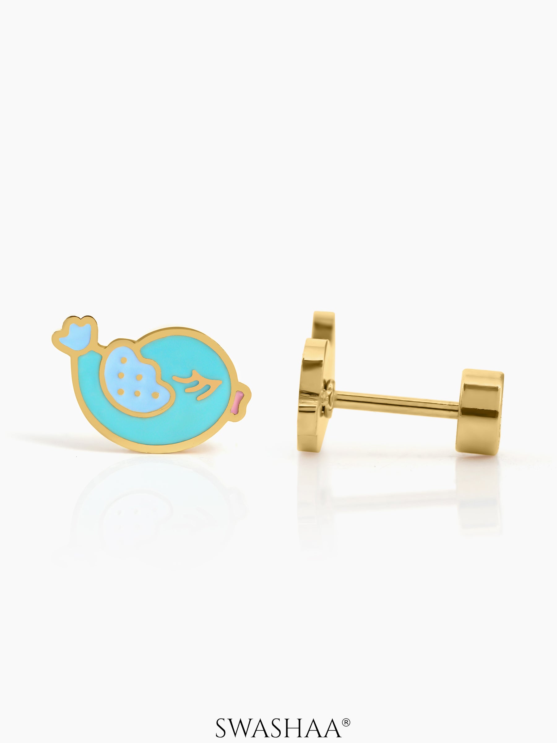 Tippy Bird 18K Gold Plated Kid’s Earrings