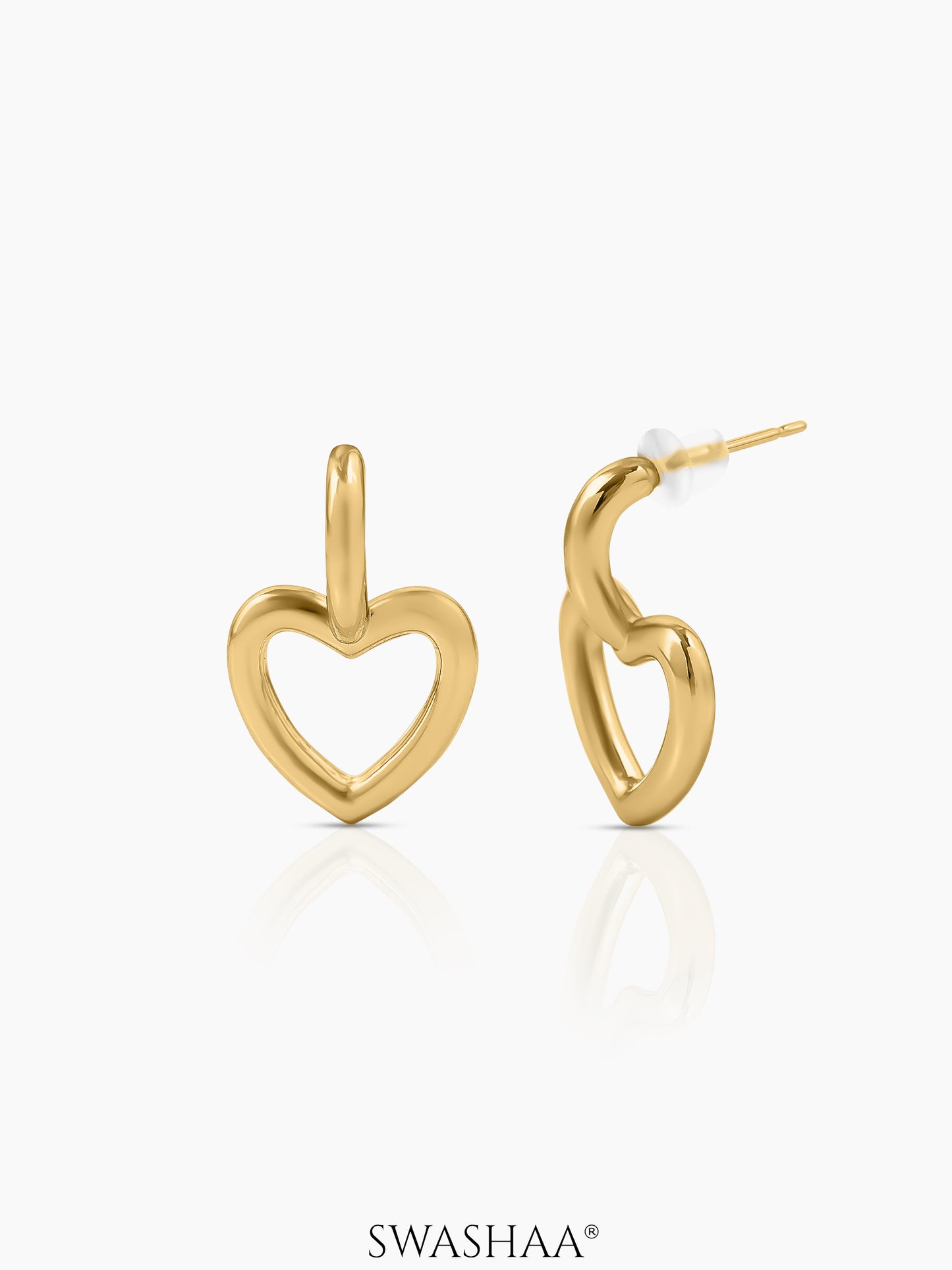 Titus Heart 18K Gold Plated Earrings Gold