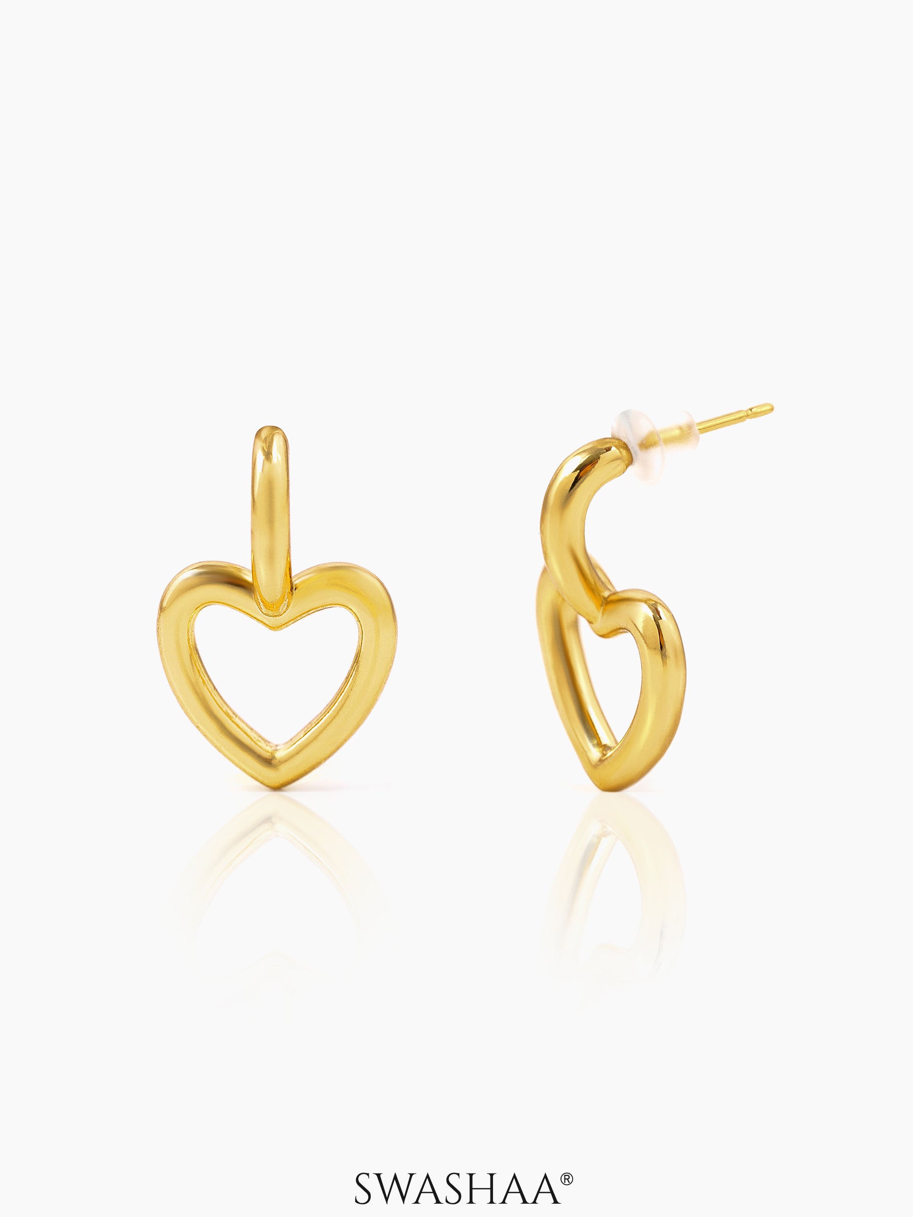Titus Heart 18K Gold Plated Earrings Gold